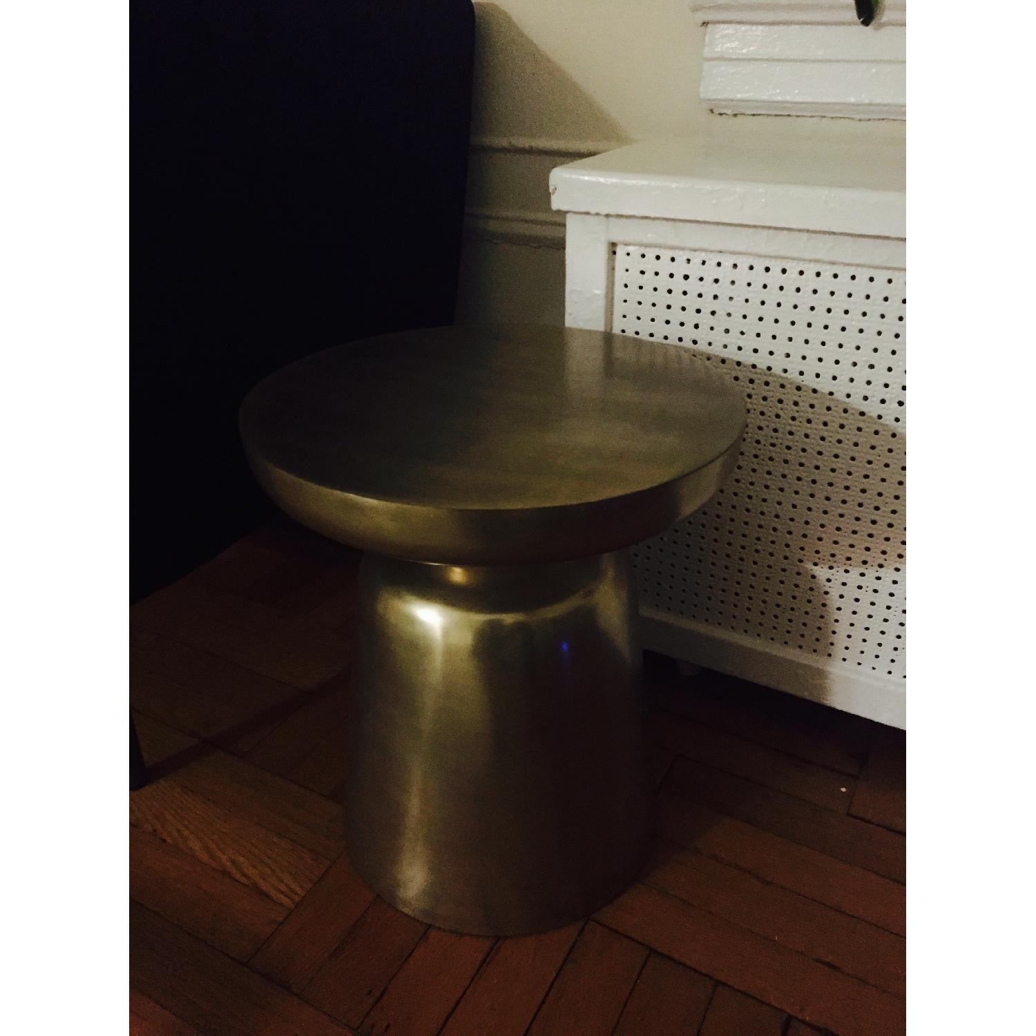 West Elm Martini Antique Brass Side Table - image-3