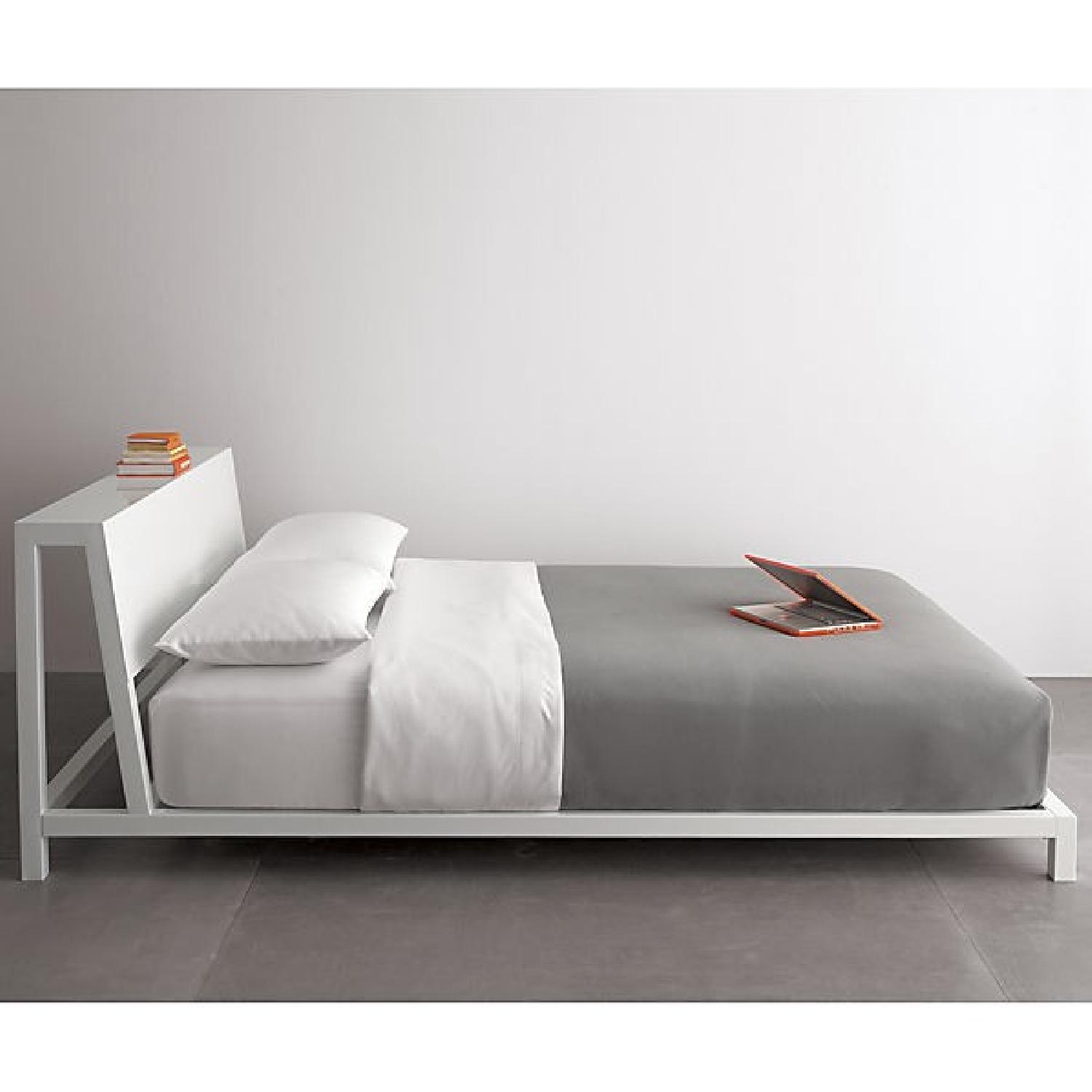 CB2 Alpine White Platform Queen Size Bed Frame - image-3