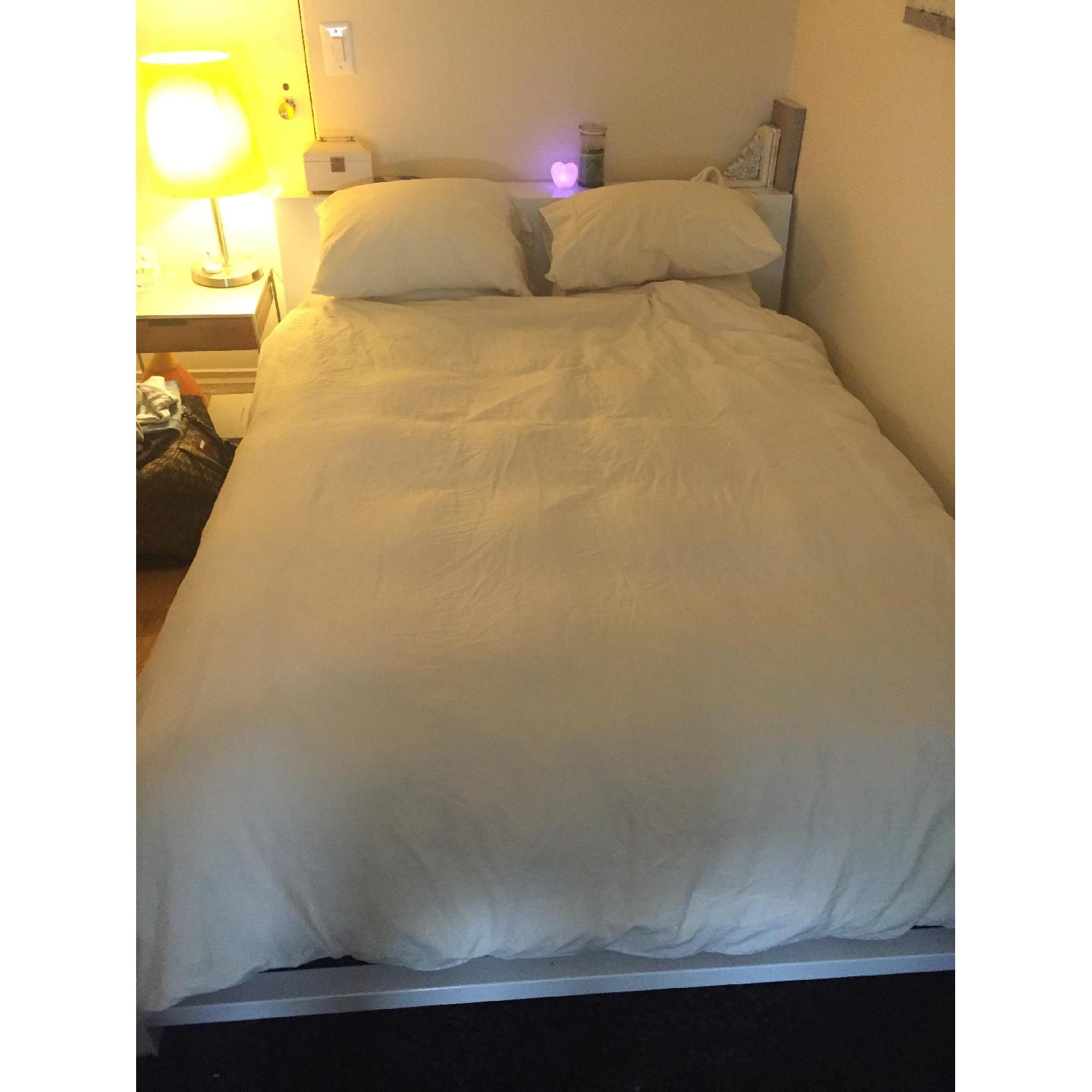 CB2 Alpine White Platform Queen Size Bed Frame - image-8