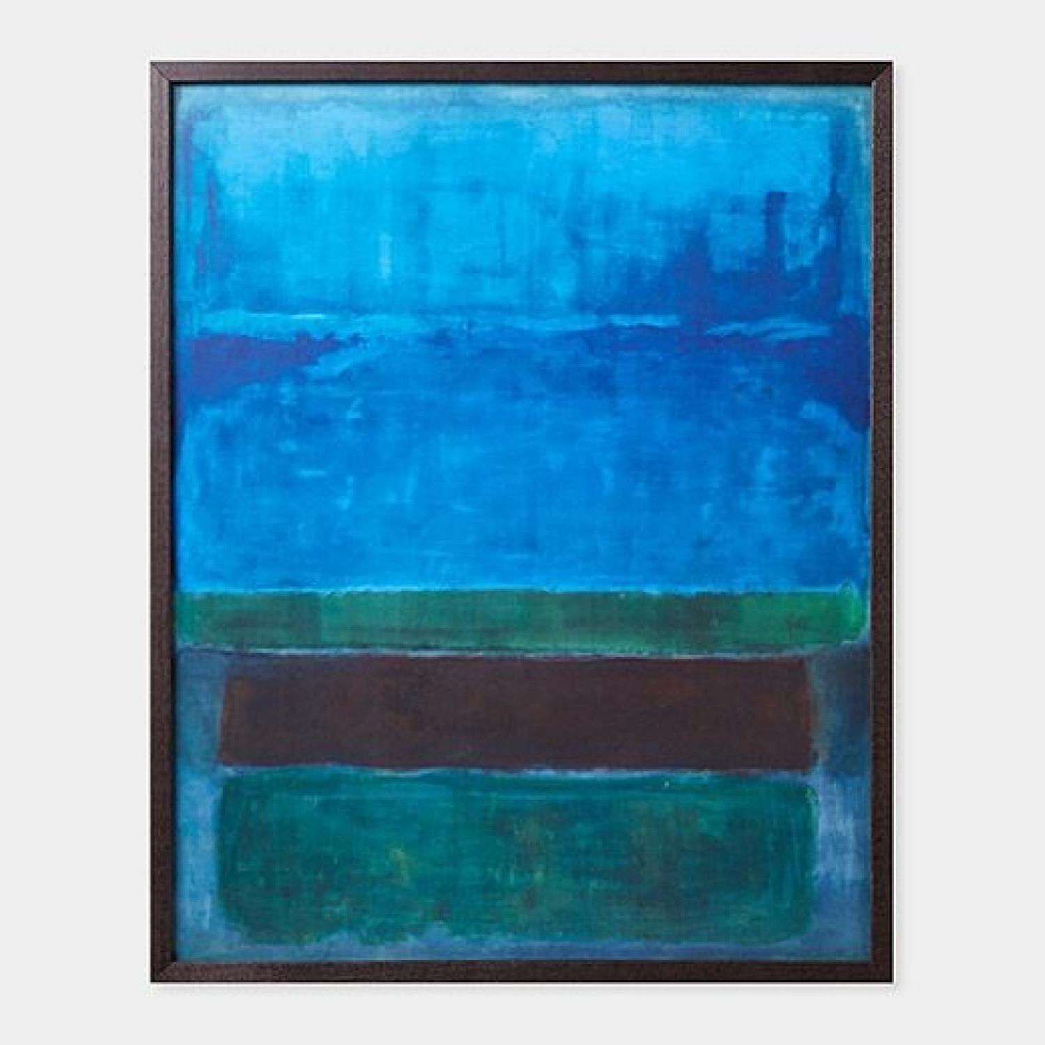 Moma Rothko: Untitled Blue, Green, And Brown Framed Print 1952 - image-1