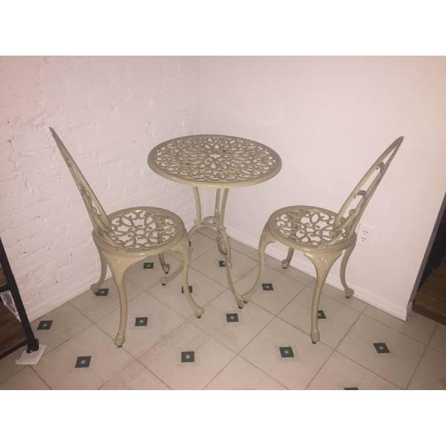 Joss & Main Wrought Iron Table w/ 2 Chairs - image-2
