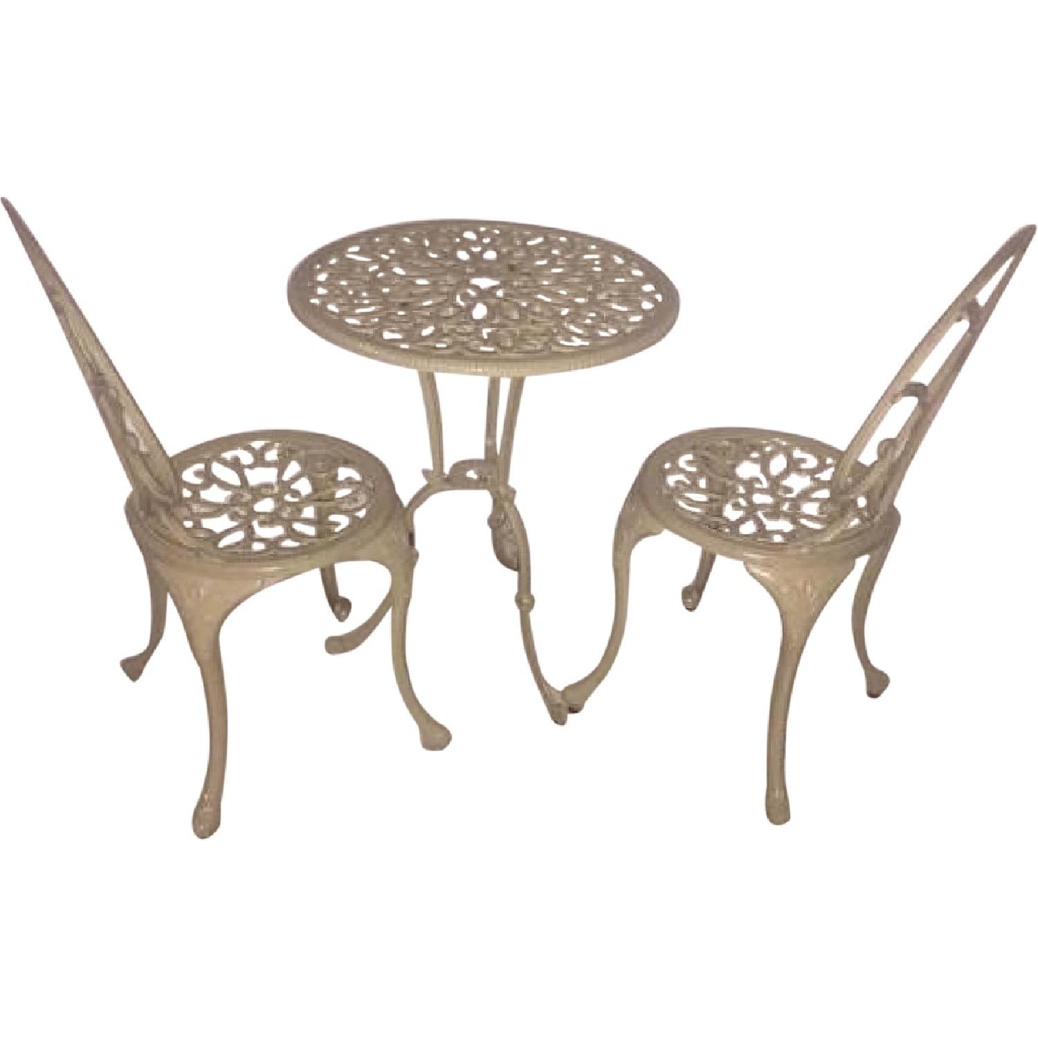 Joss & Main Wrought Iron Table w/ 2 Chairs - image-0