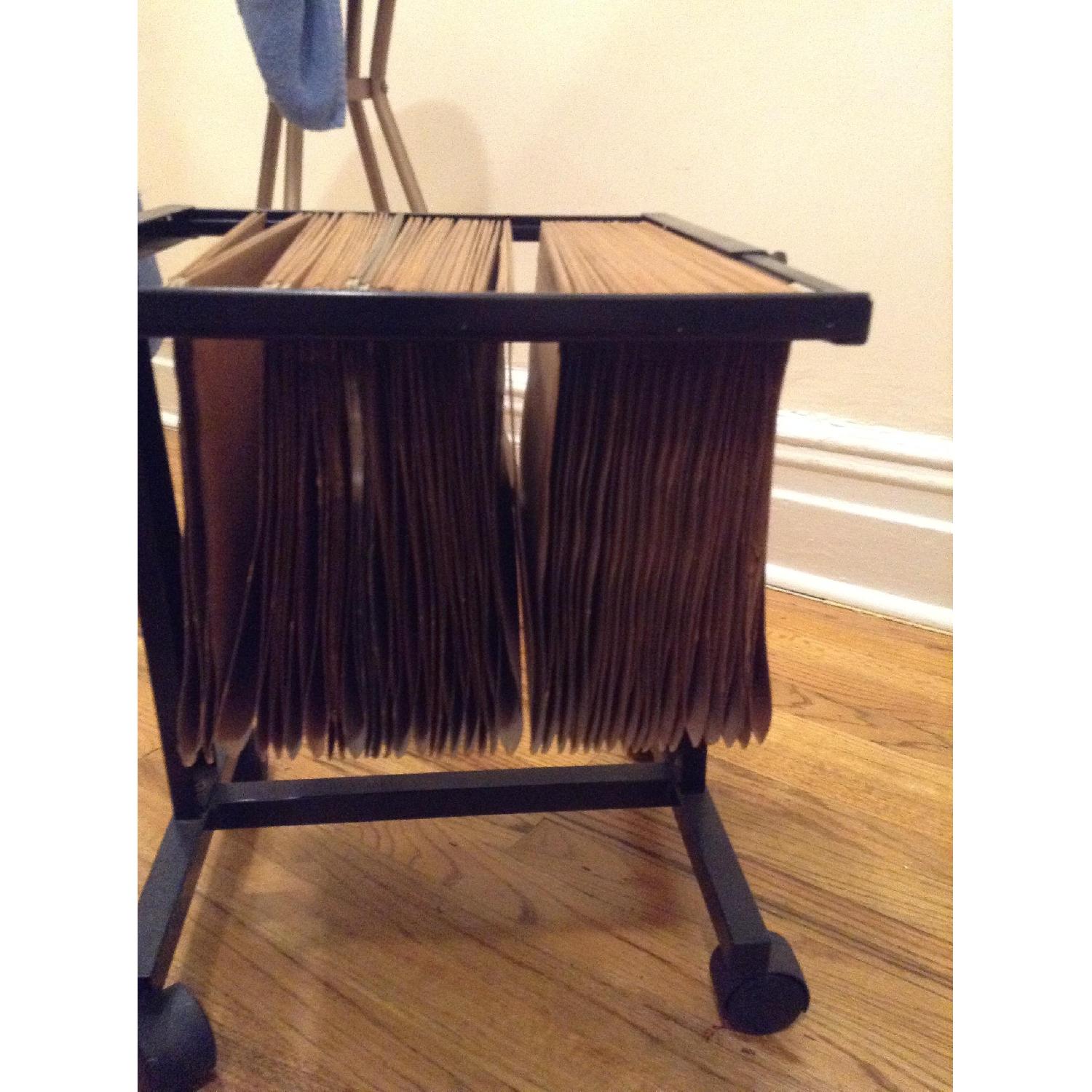 Vintage Rolling File Storage on Wheels - image-2