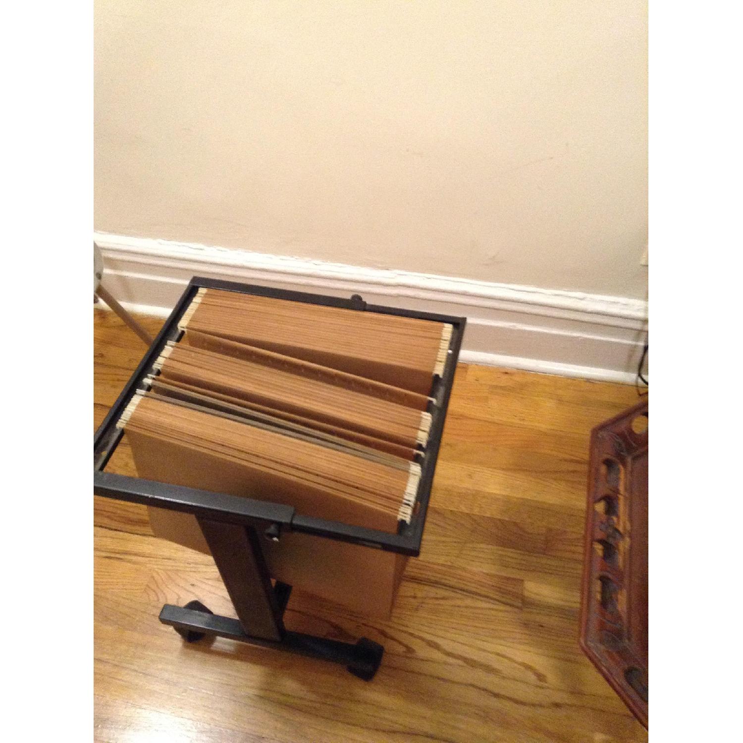 Vintage Rolling File Storage on Wheels - image-3