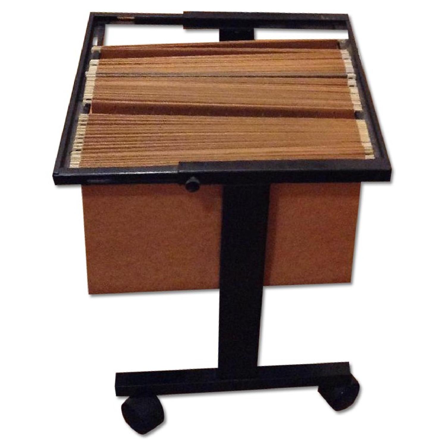Vintage Rolling File Storage on Wheels - image-5