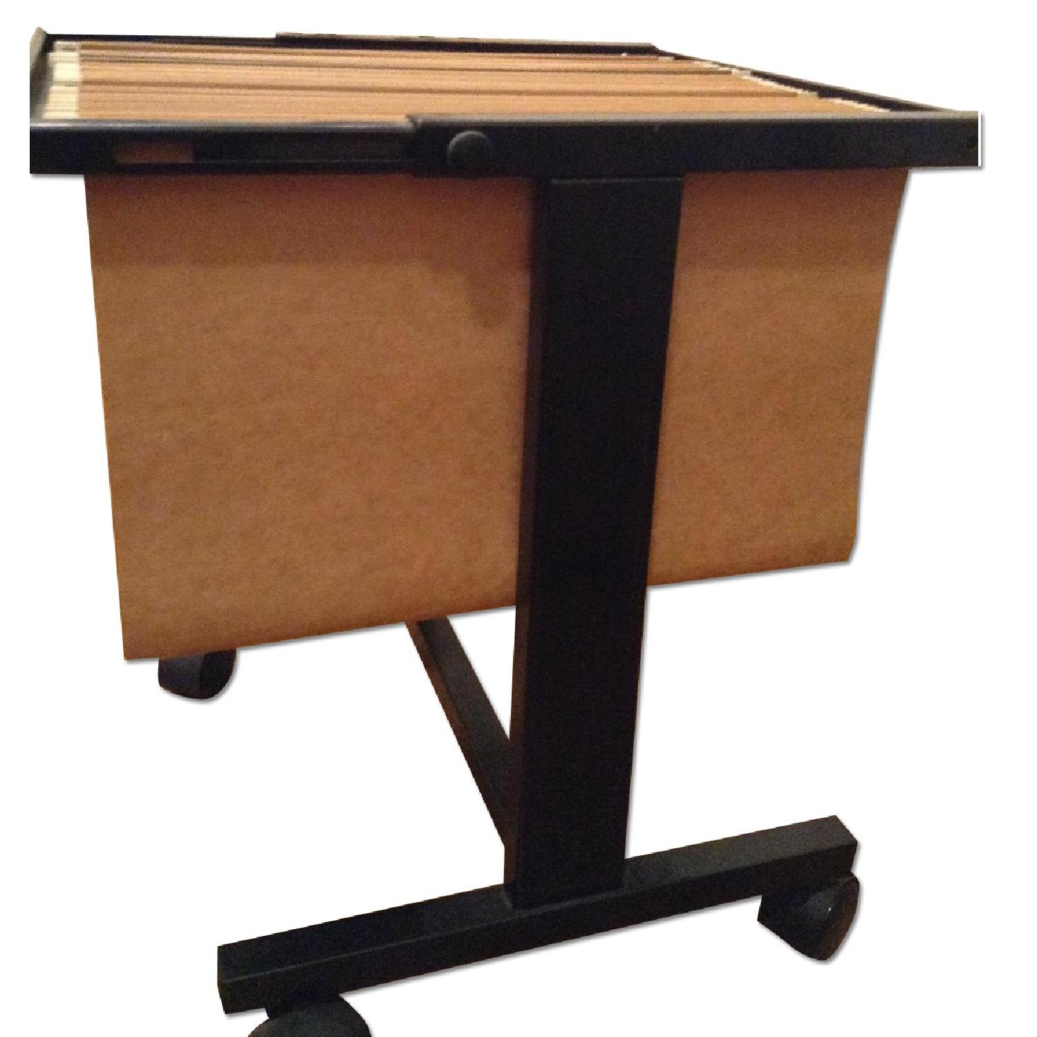 Vintage Rolling File Storage on Wheels - image-0