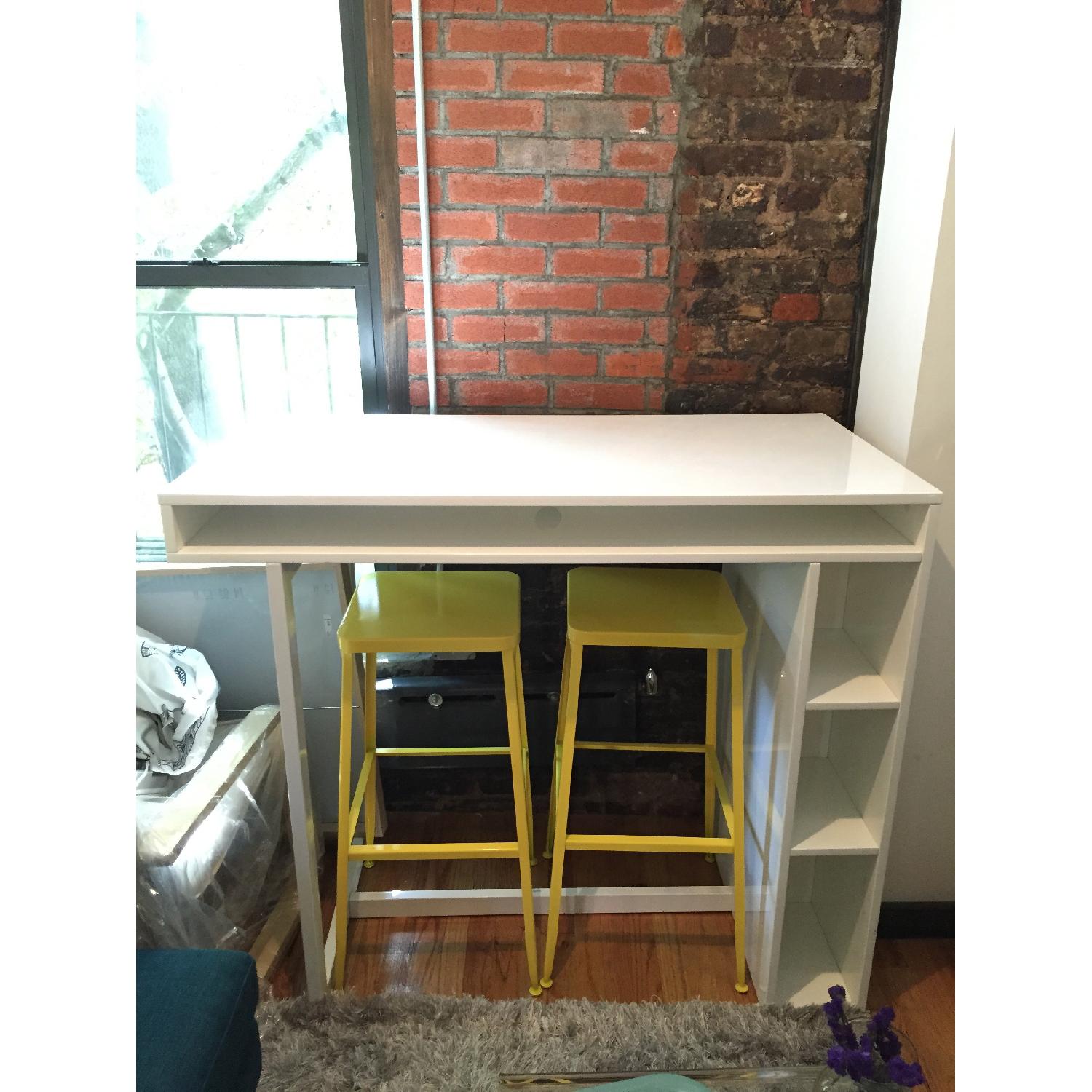CB2 Bar Table w/ 2 Stools - image-1