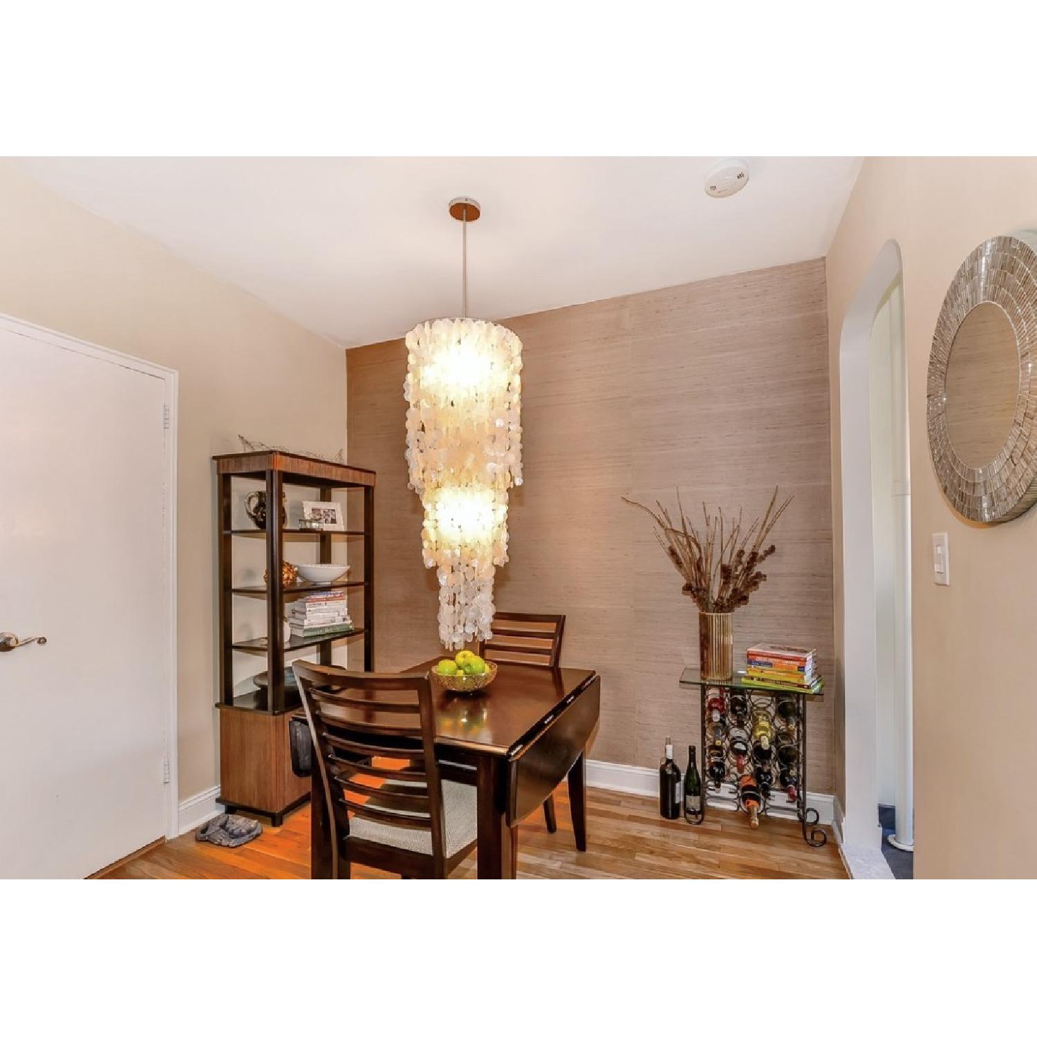 West Elm 3 Tier Capiz Chandelier - image-2