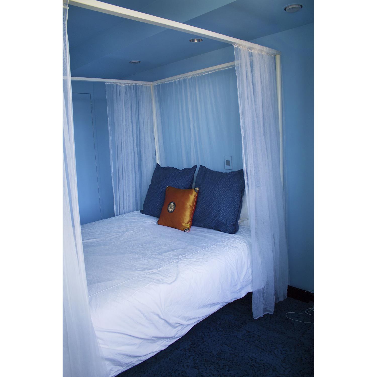 Ikea Edland Four Poster Queen Bed Frame AptDeco