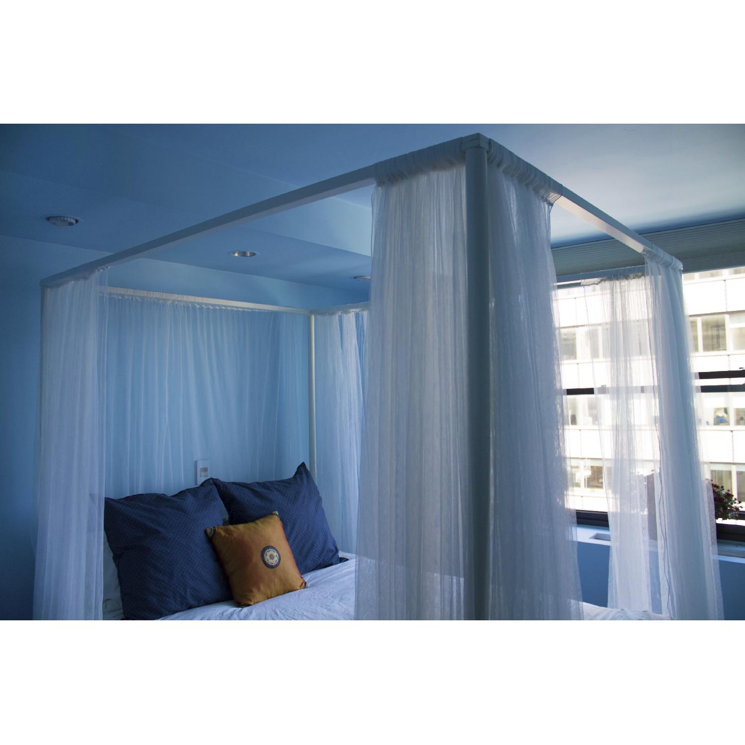 Ikea Edland Four Poster Queen Bed Frame AptDeco