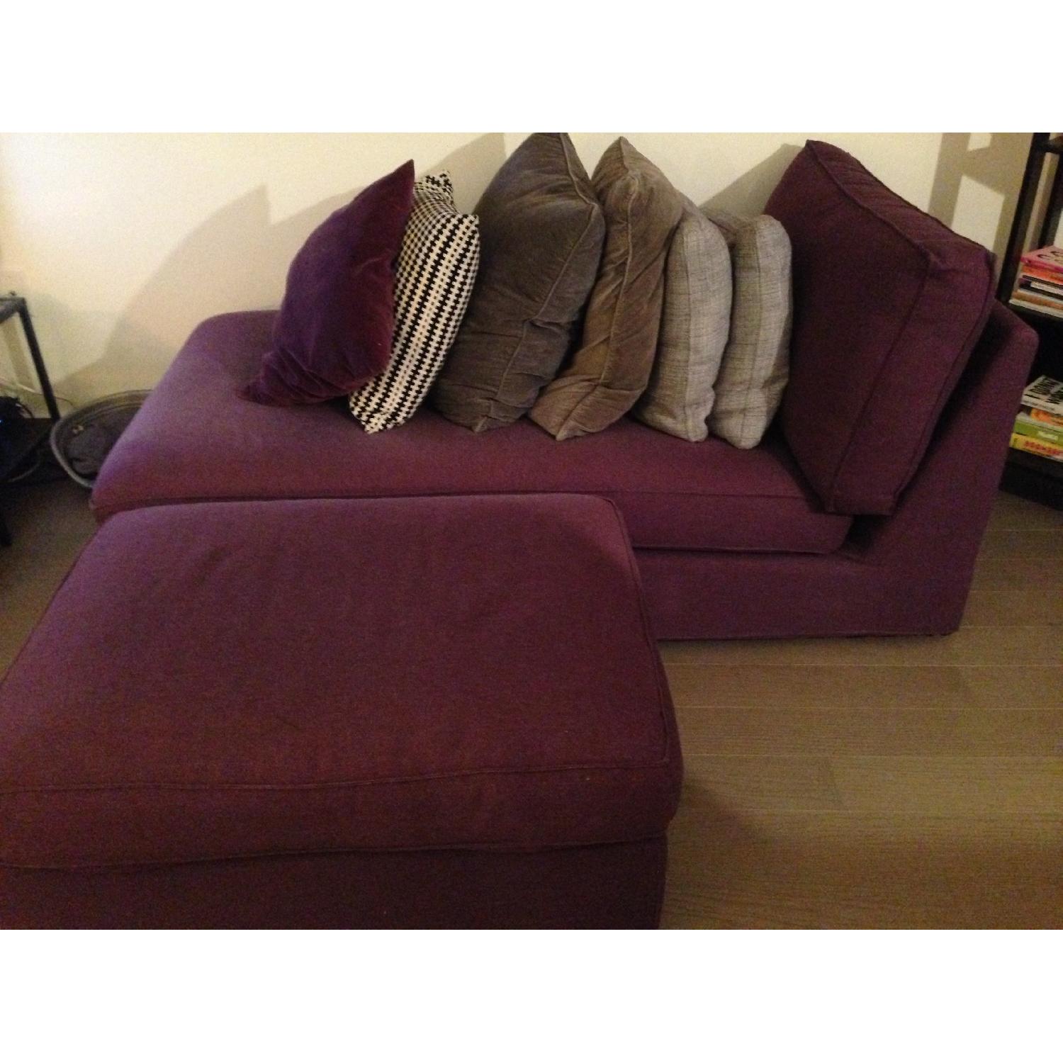 Ikea Chaise Lounge w/ Storage Ottoman AptDeco