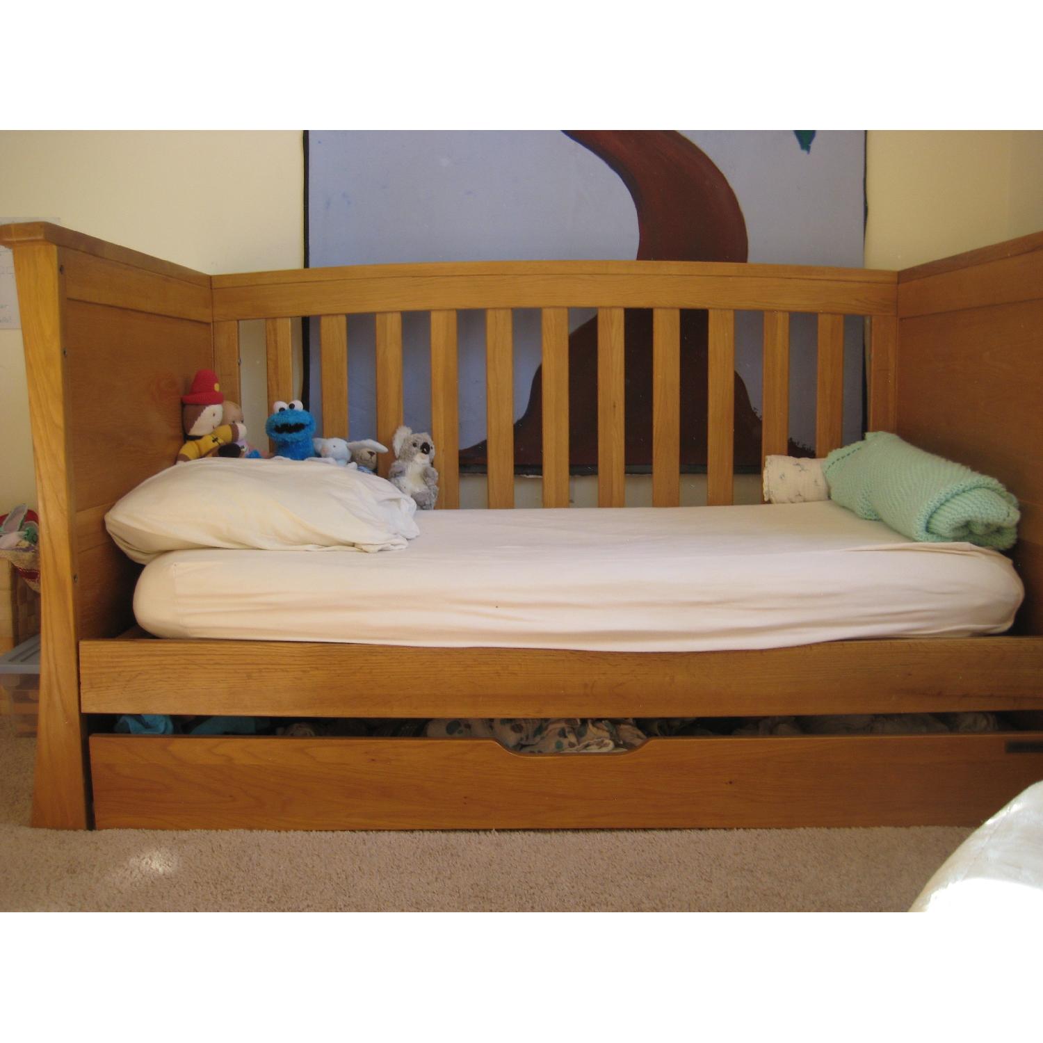 Mamas & Papas Convertible Crib - Solid Oak - image-1