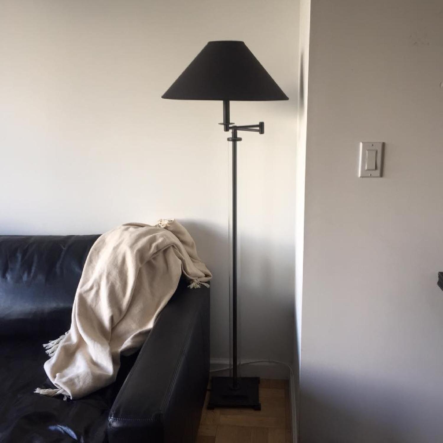 Restoration Hardware French Column Glass Swing Lamp - image-1