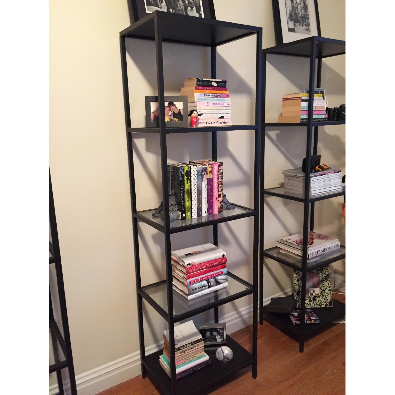 Ikea Metal and Glass Bookshelves - image-1