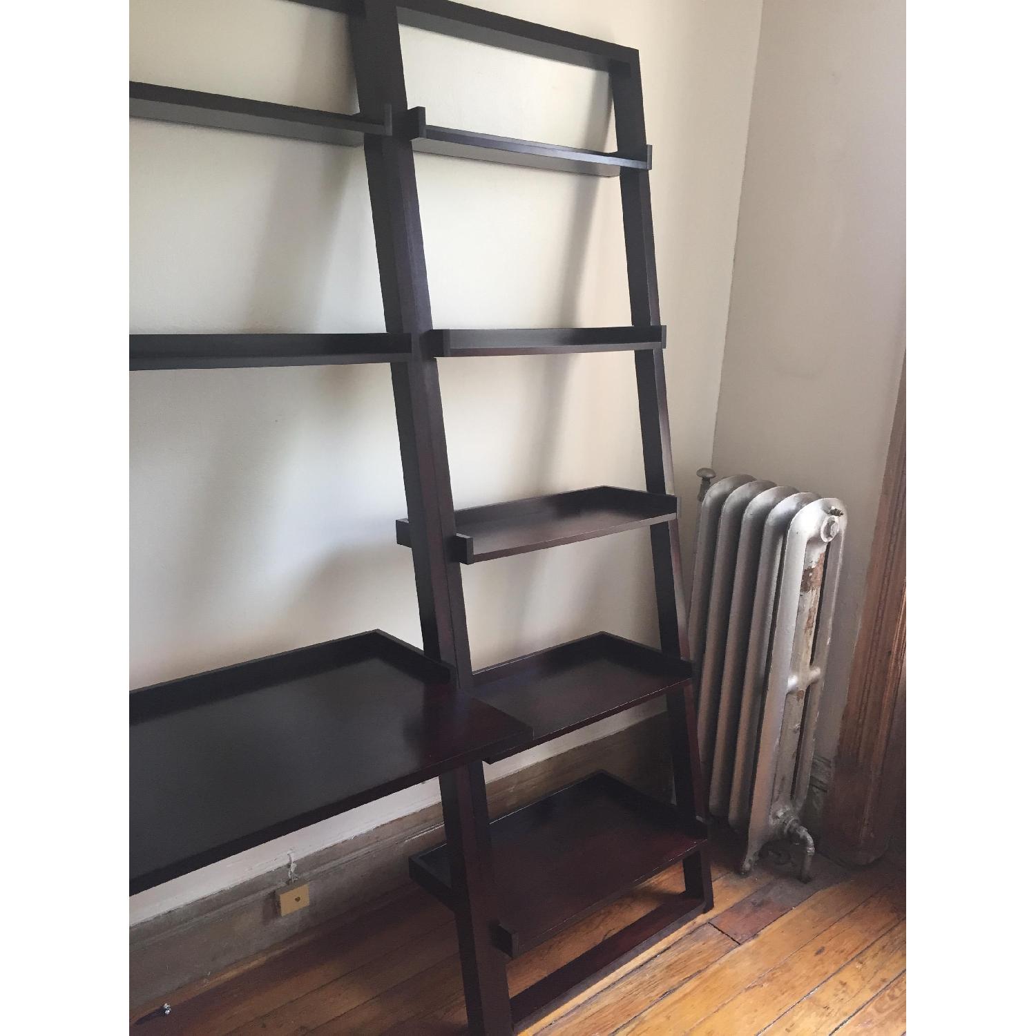 Crate & Barrel Leaning Bookshelves and Desk AptDeco