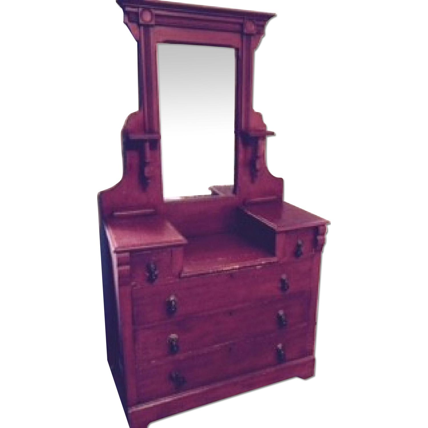 Antique Victorian Eastlake Style Dreser w/ Mirror - image-0
