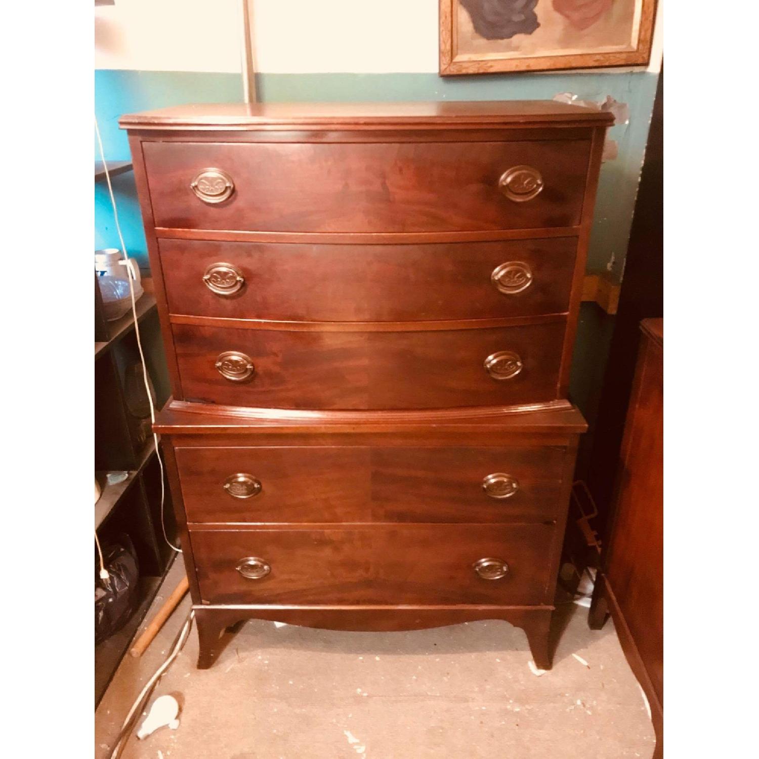 Antique 1930s John Stuart Furniture Mahogany Dresser - image-4