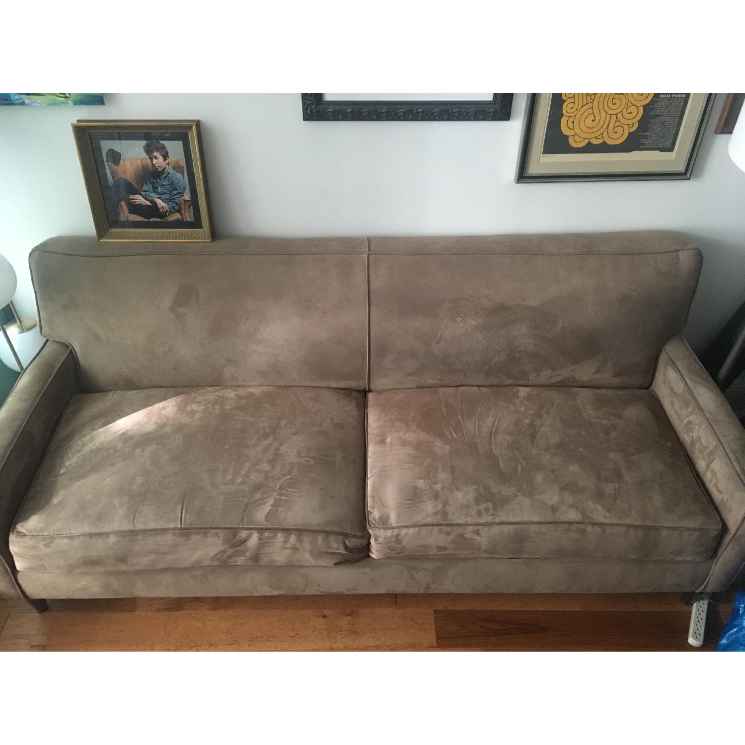 Beige Microsuede Sleeper Sofa - image-3