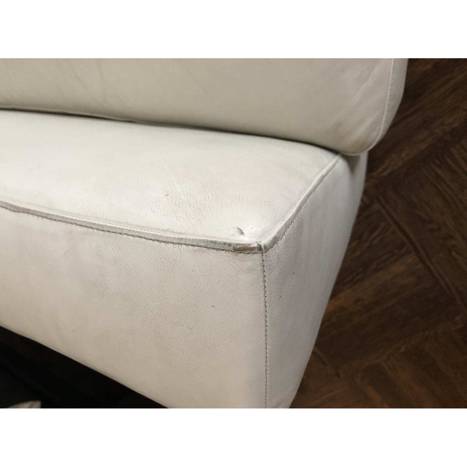 Ligne Roset White Leather Sofa - image-6