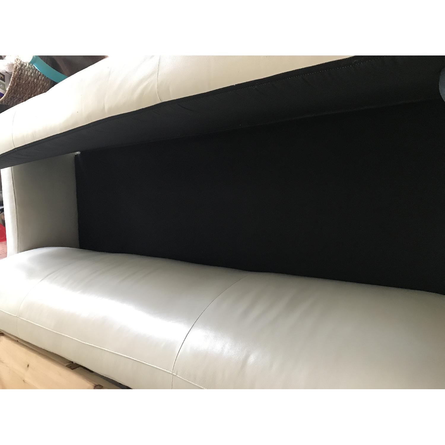 Ligne Roset White Leather Sofa - image-7