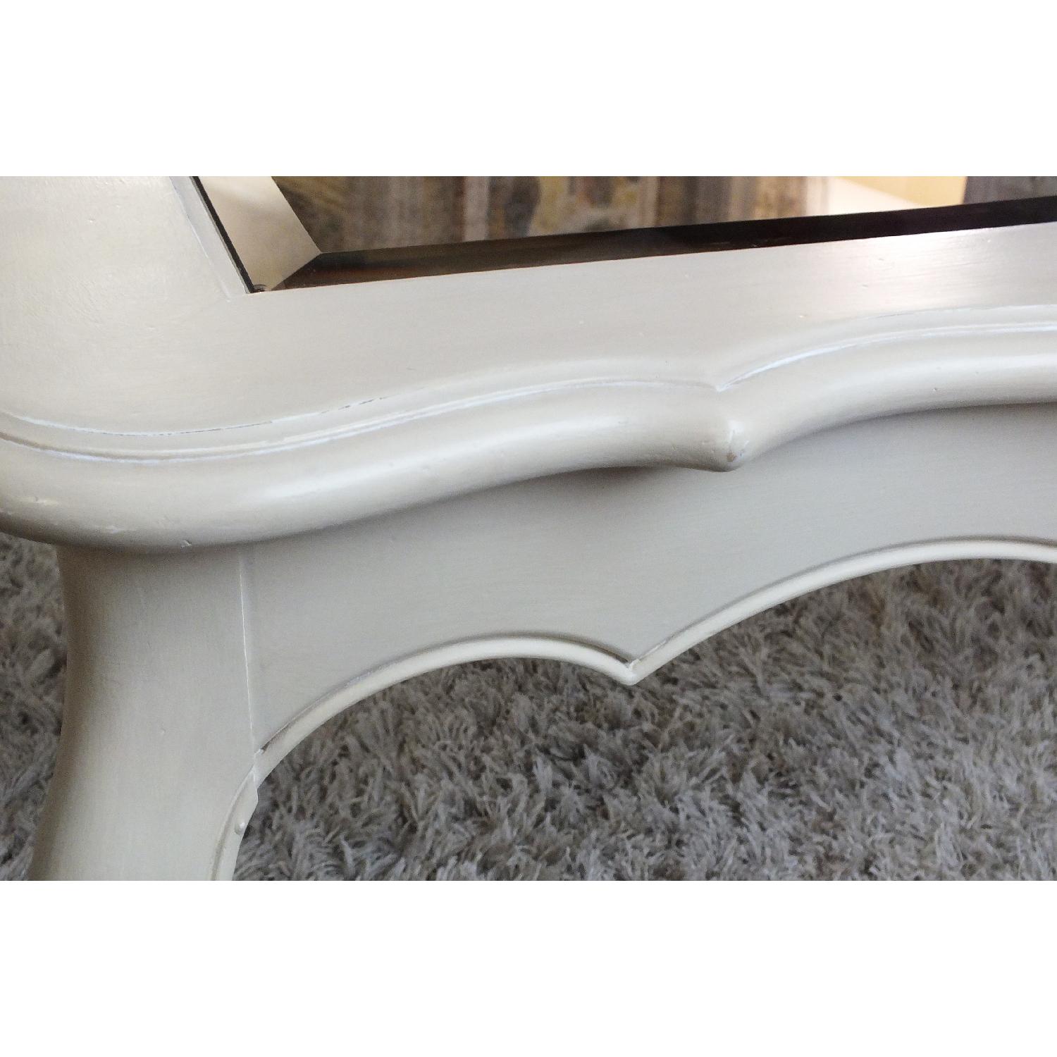 Ethan Allen Country French Coffee Table w/ Beveled Glass - image-3