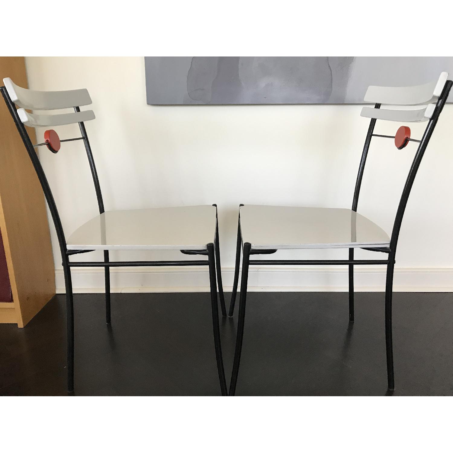 Ikea Steel Frame Dining Chair w/ Wood Seat - image-2