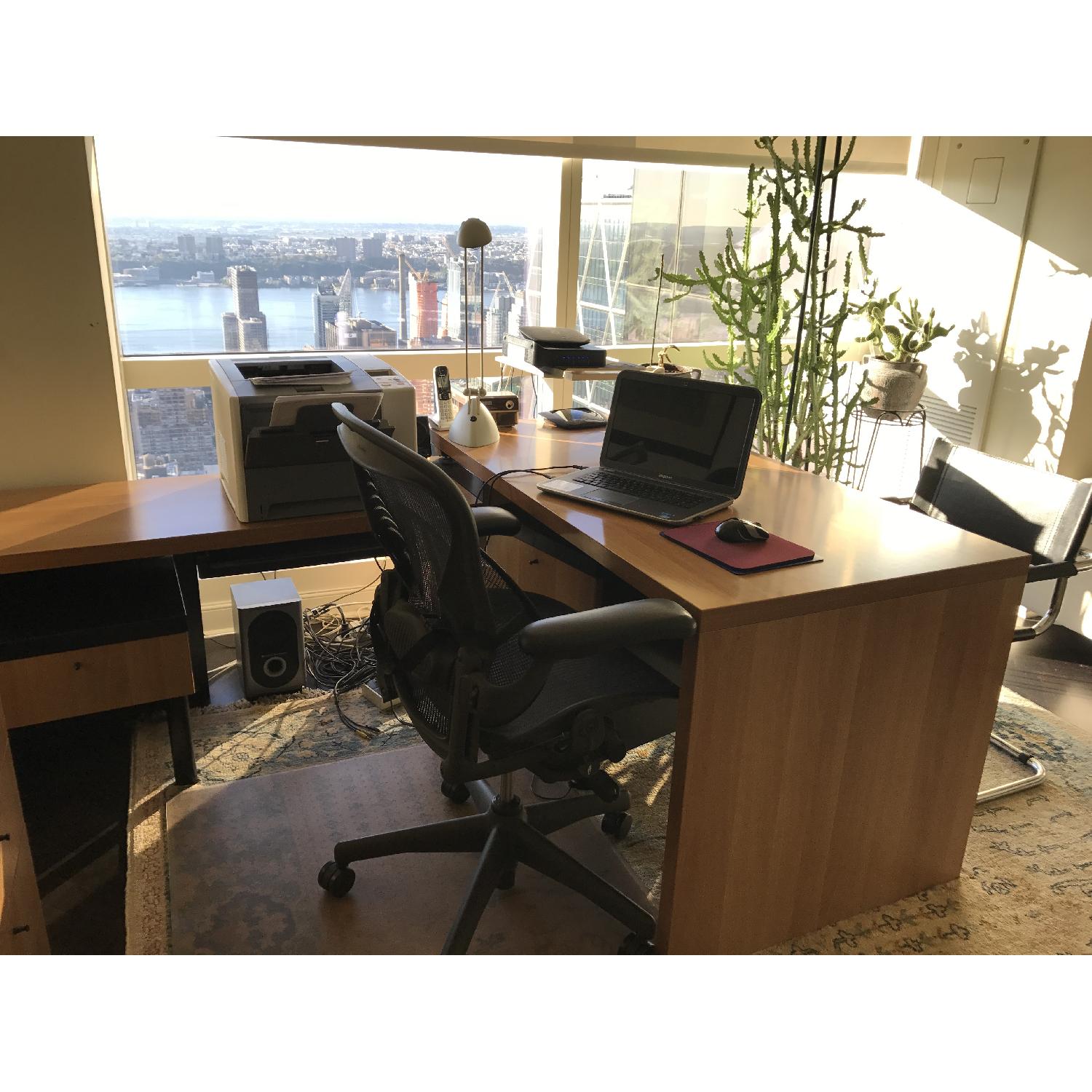 Home Office L-Shape Computer Desk w/ Keyboard Tray - image-3