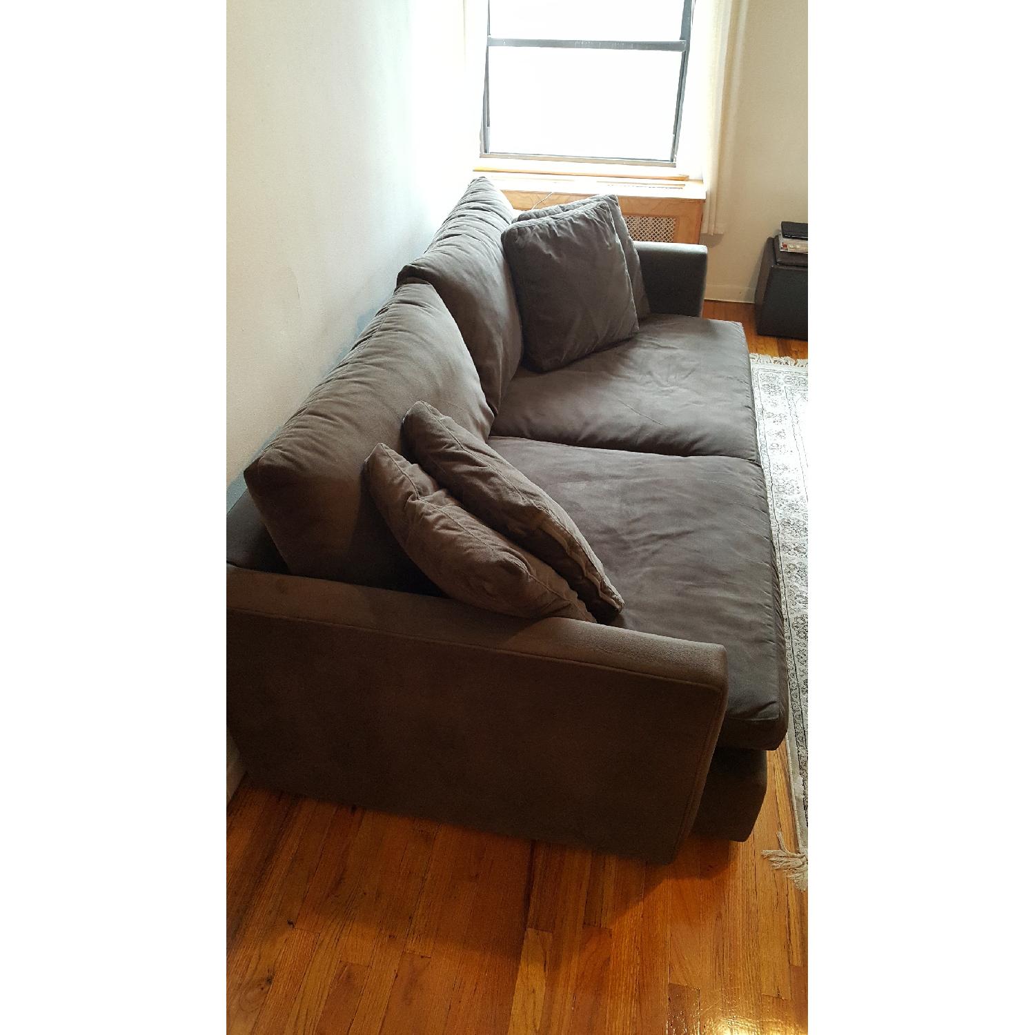 Crate & Barrel Lounge Espresso Velvet Sofa - image-2