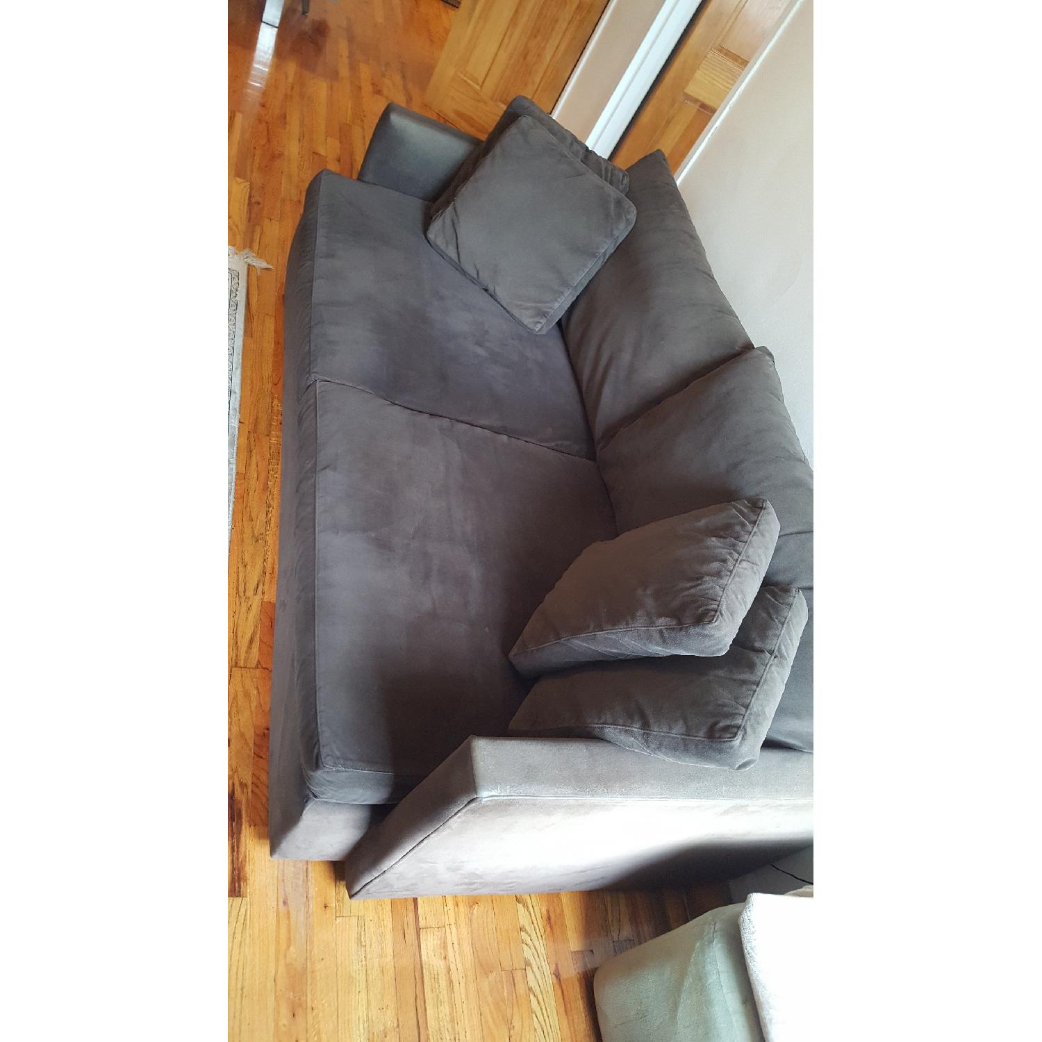 Crate & Barrel Lounge Espresso Velvet Sofa - image-7