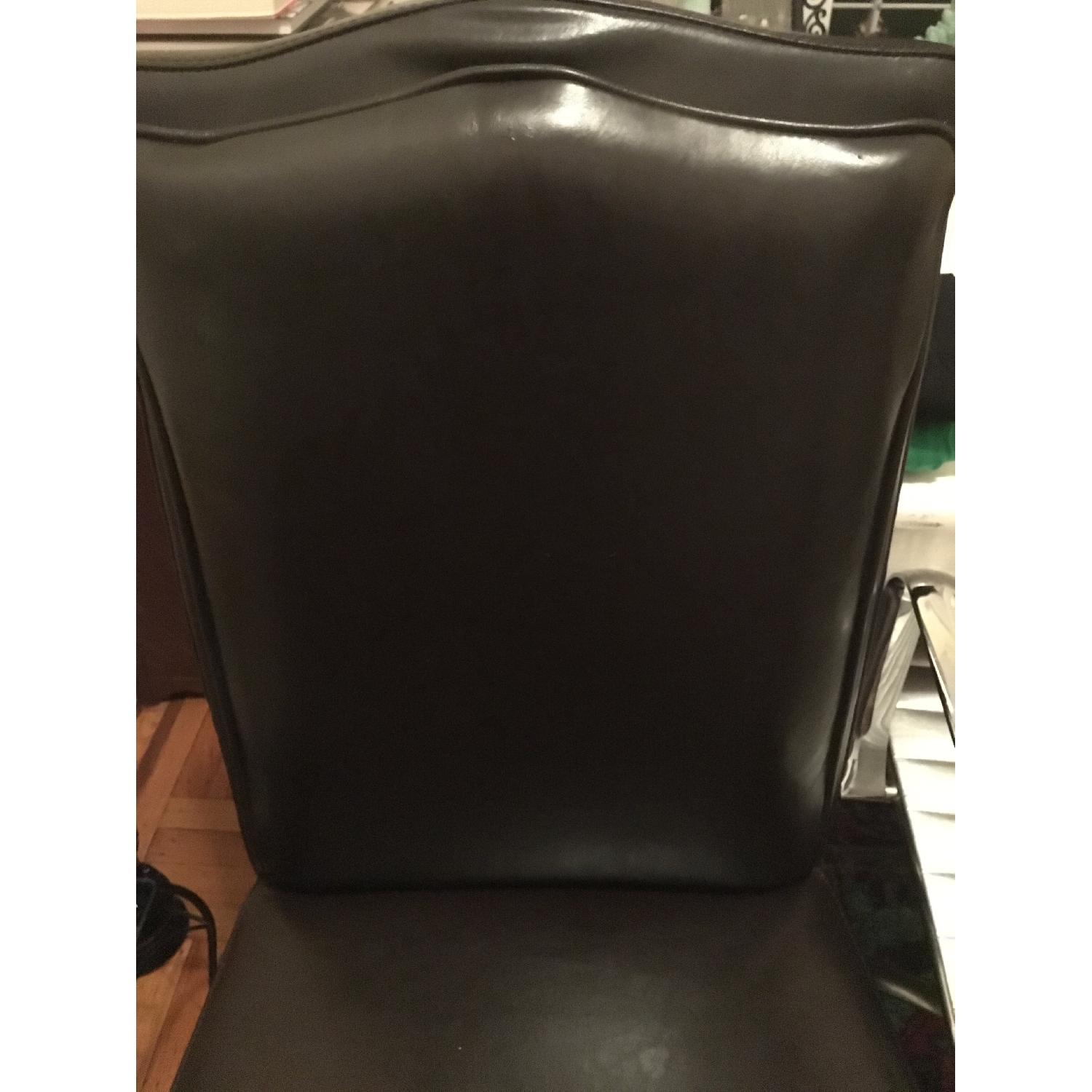 TJ Maxx Chocolate Leather Dining Chairs - image-2