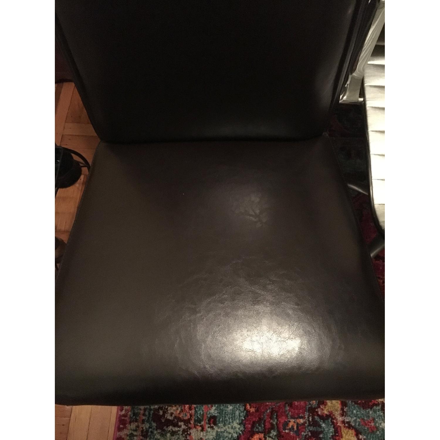 TJ Maxx Chocolate Leather Dining Chairs - image-6