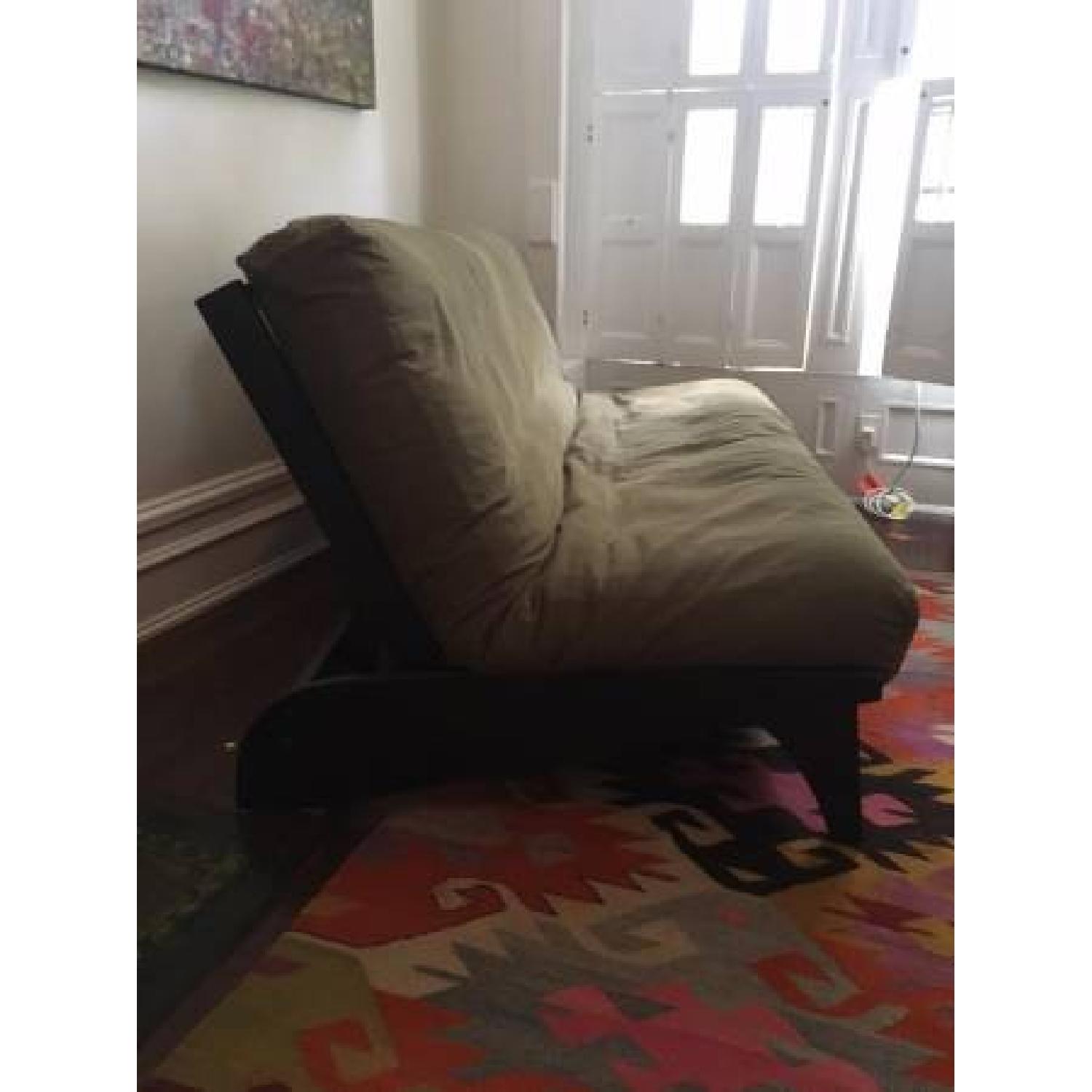 Strata Furniture Dillon Black Full Wall Hugger Futon - image-2