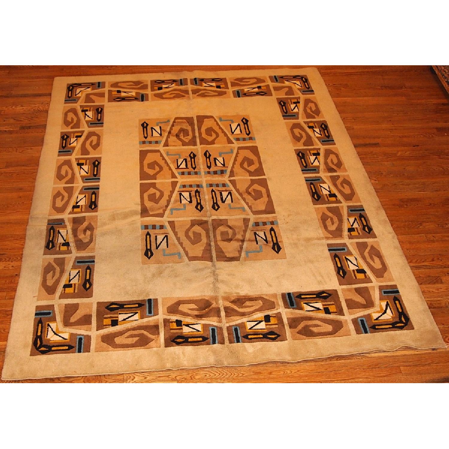 Antique 1930s Ecuadorian Art Deco Rug - image-4
