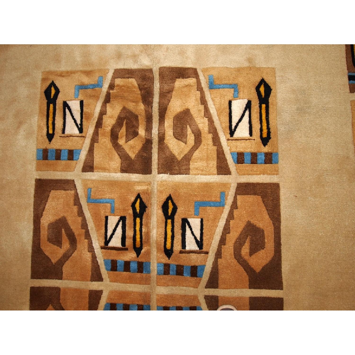 Antique 1930s Ecuadorian Art Deco Rug - image-5