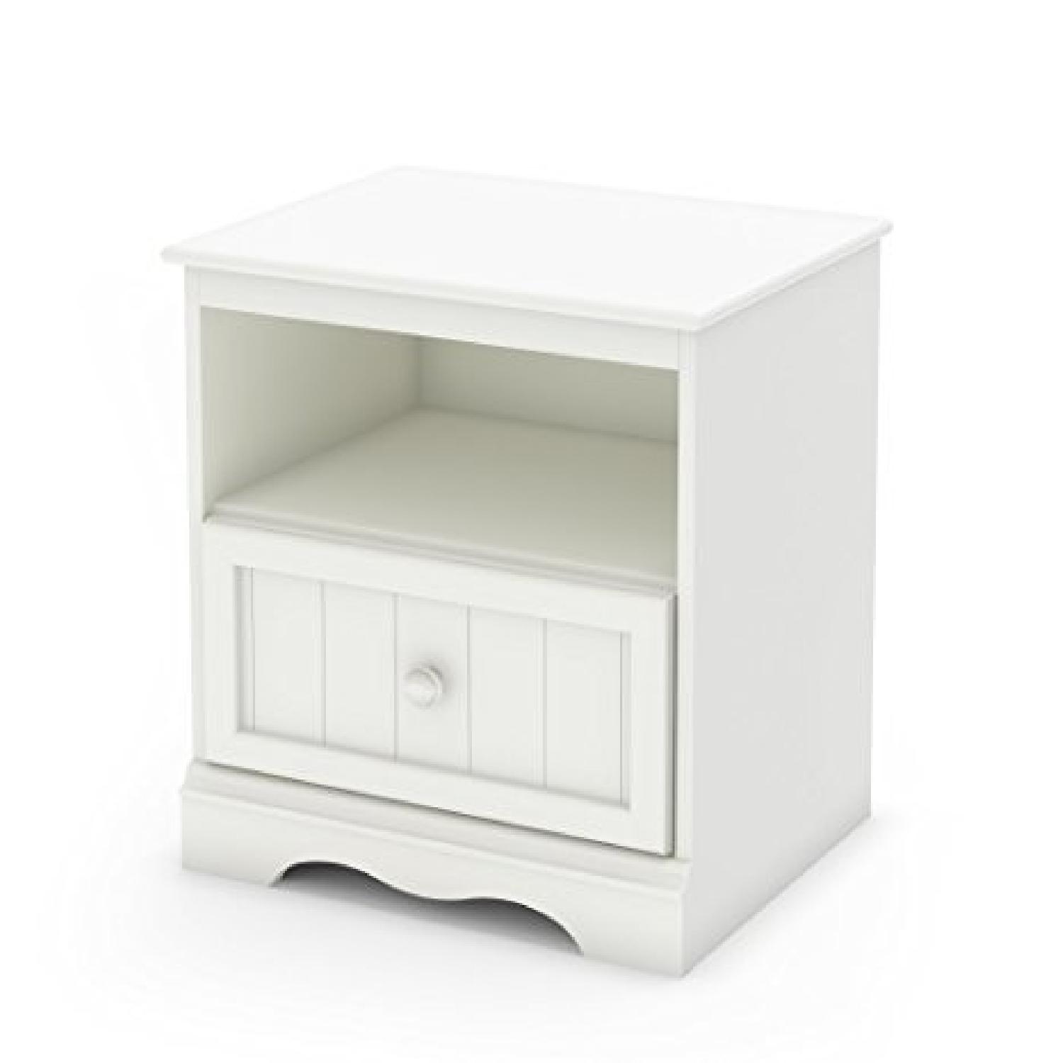 South Shore Furniture Savannah Nightstand in Pure White - image-0