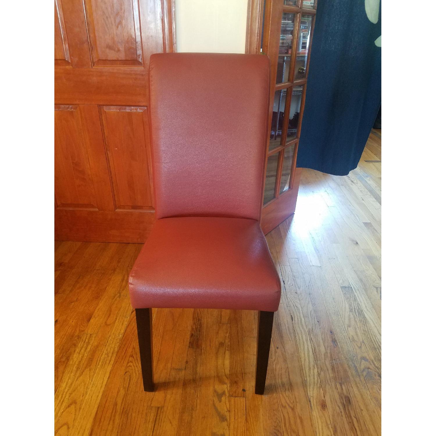 Modus Furniture Red Faux Leather Dining Chairs - image-1