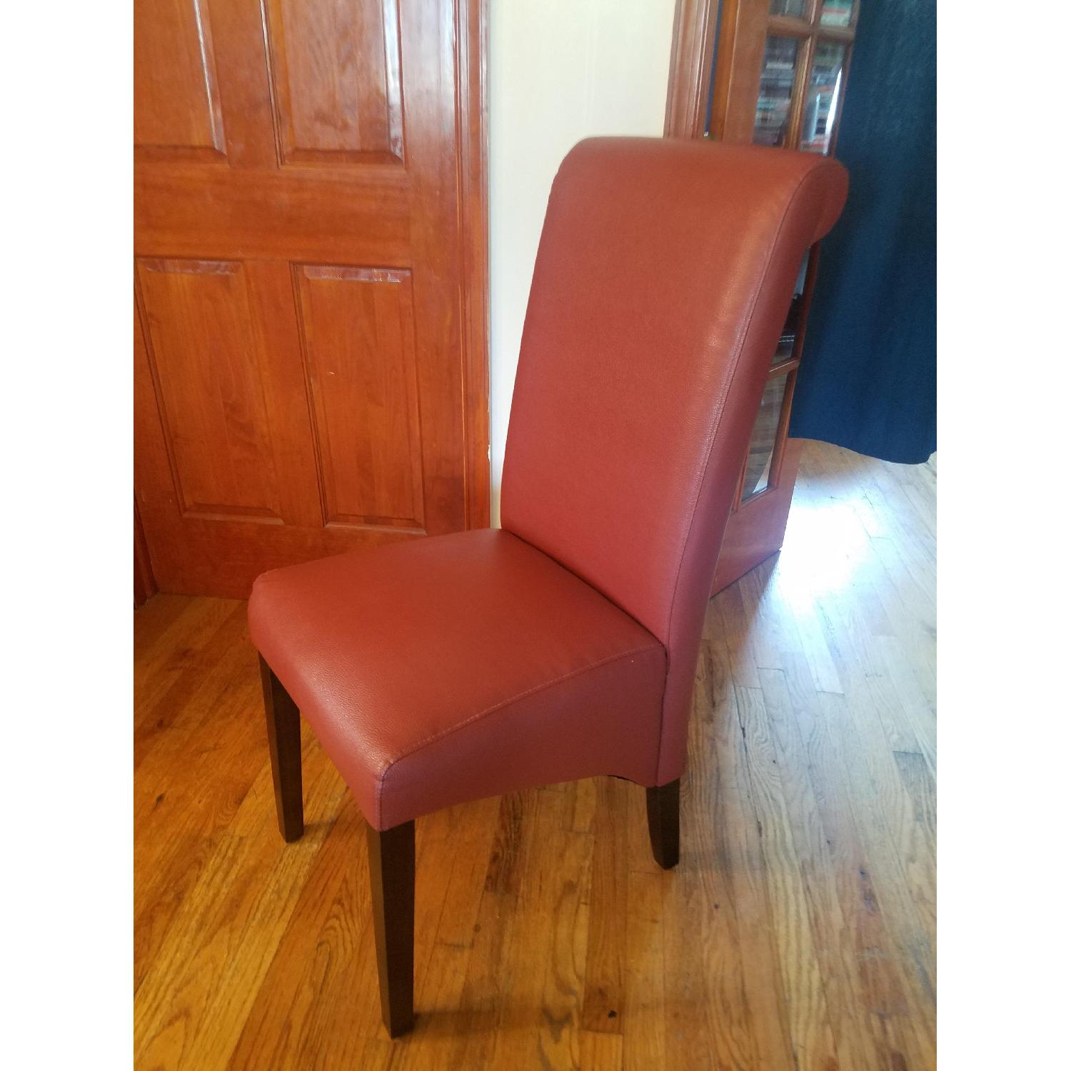 Modus Furniture Red Faux Leather Dining Chairs - image-2