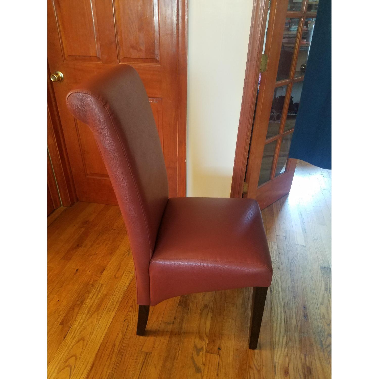 Modus Furniture Red Faux Leather Dining Chairs - image-3