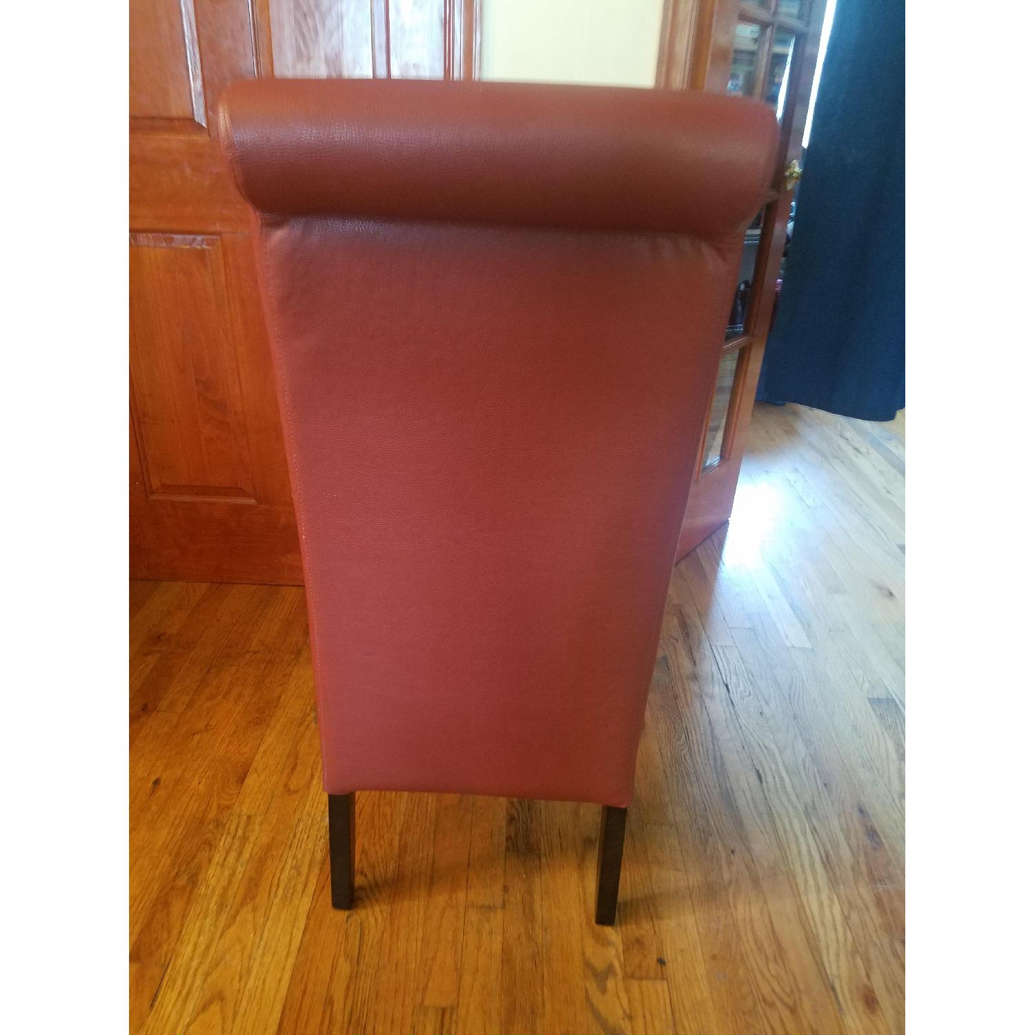 Modus Furniture Red Faux Leather Dining Chairs - image-4