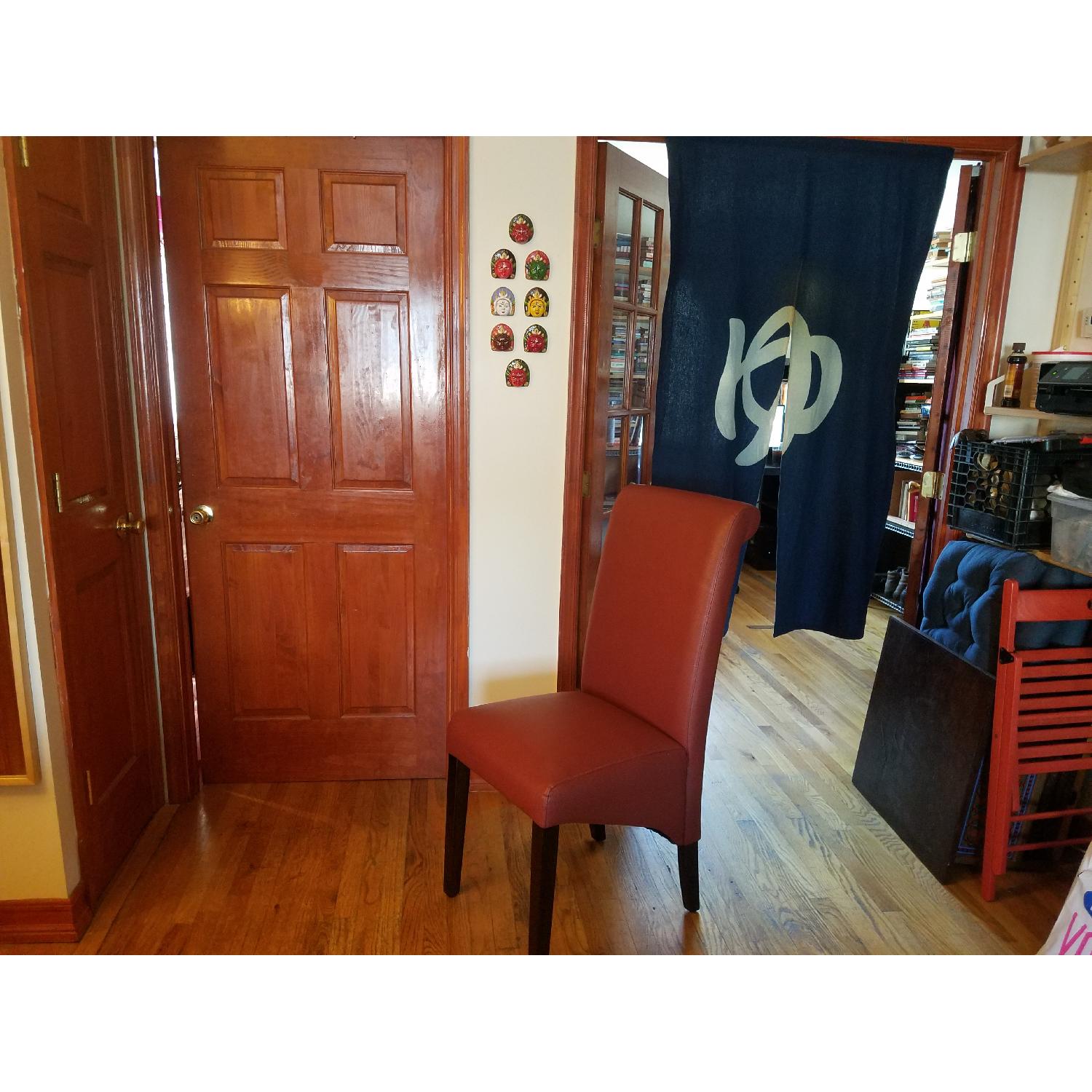 Modus Furniture Red Faux Leather Dining Chairs - image-6