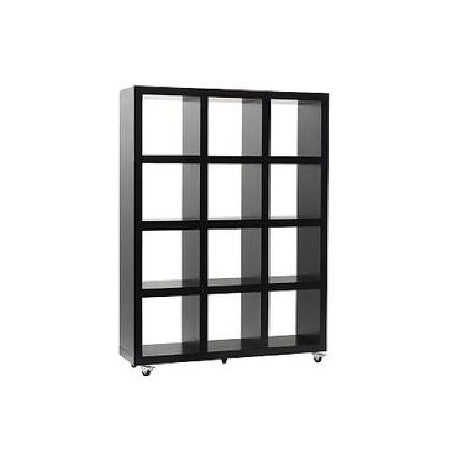West Elm Rolling Storage/Cube Storage Bookcase - image-0