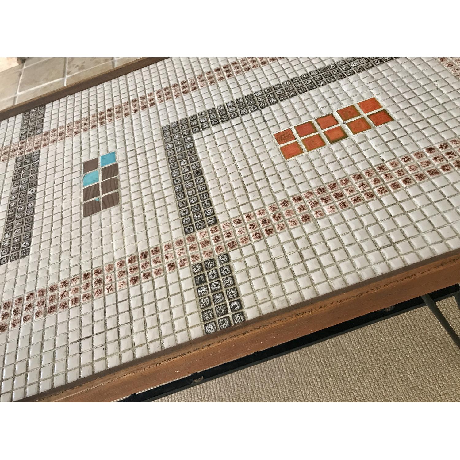 Mid Century 50's Coffee Table w/ Mosaic Tile - image-2