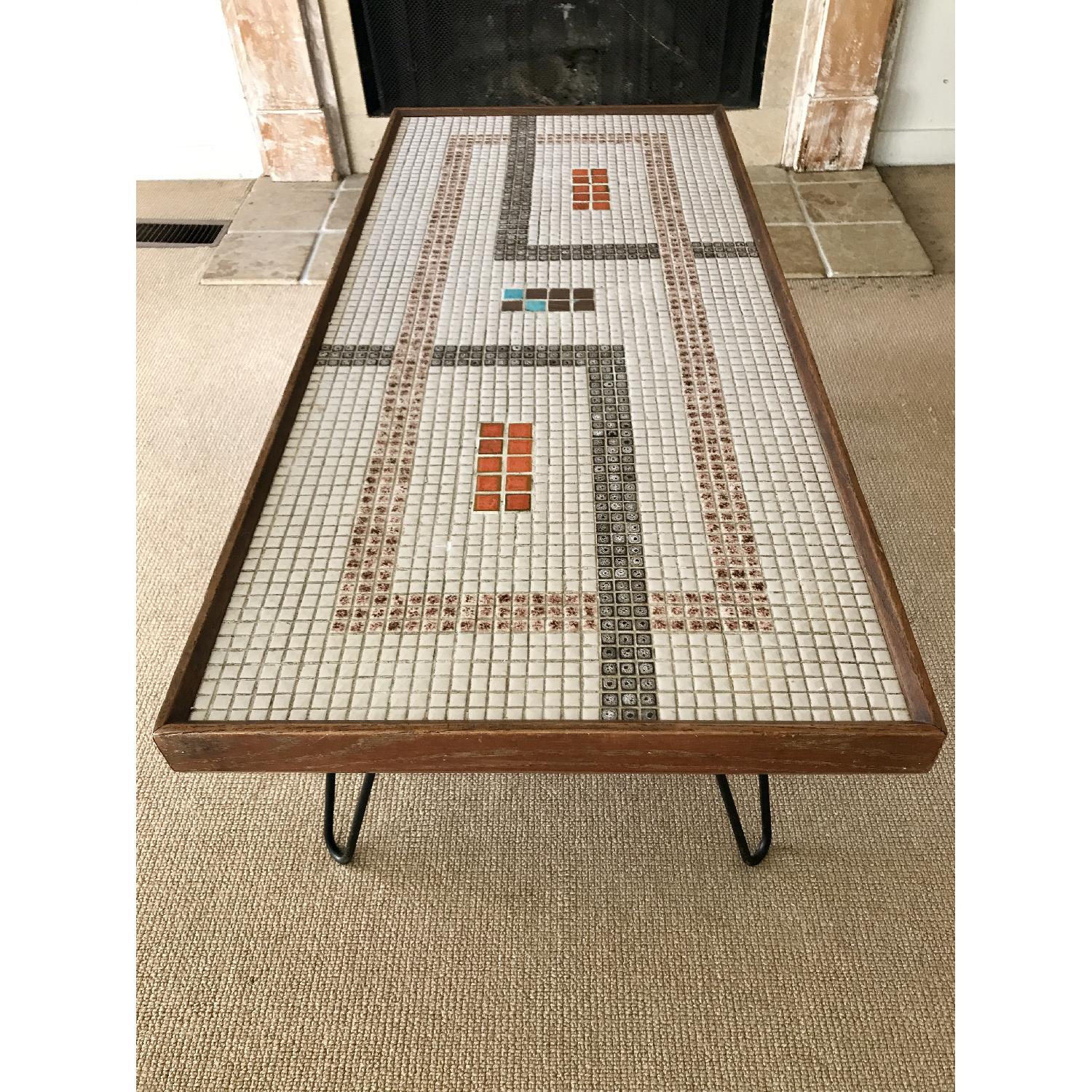 Mid Century 50's Coffee Table w/ Mosaic Tile - image-8