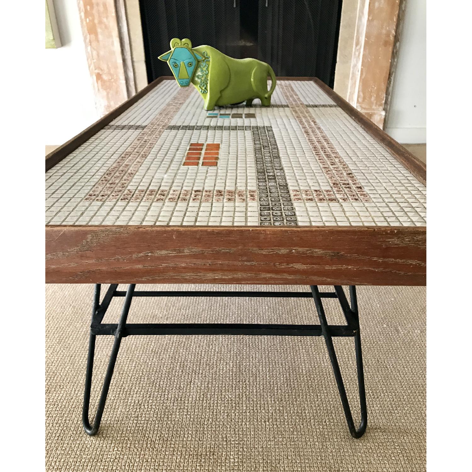 Mid Century 50's Coffee Table w/ Mosaic Tile - image-10