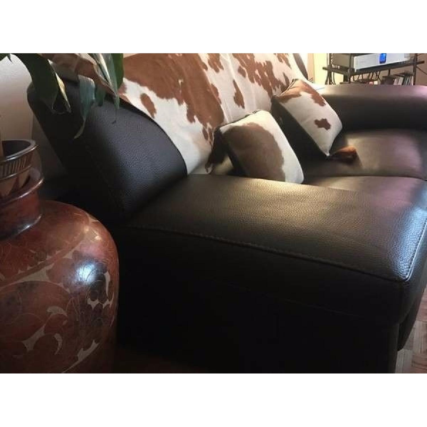 Roche Bobois Brown Leather Loveseat - image-4