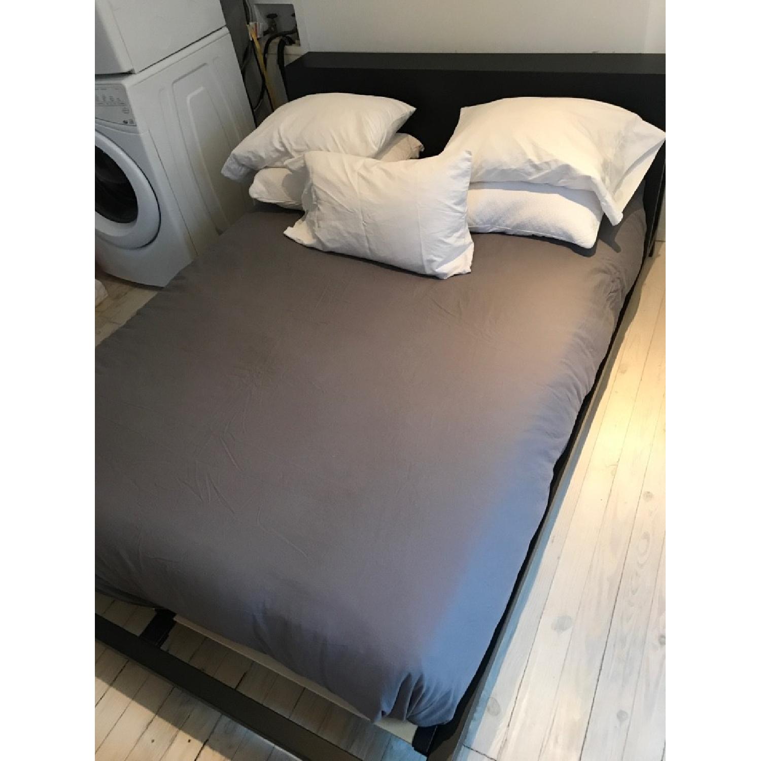 CB2 Black Metal Queen Size Bed - image-1