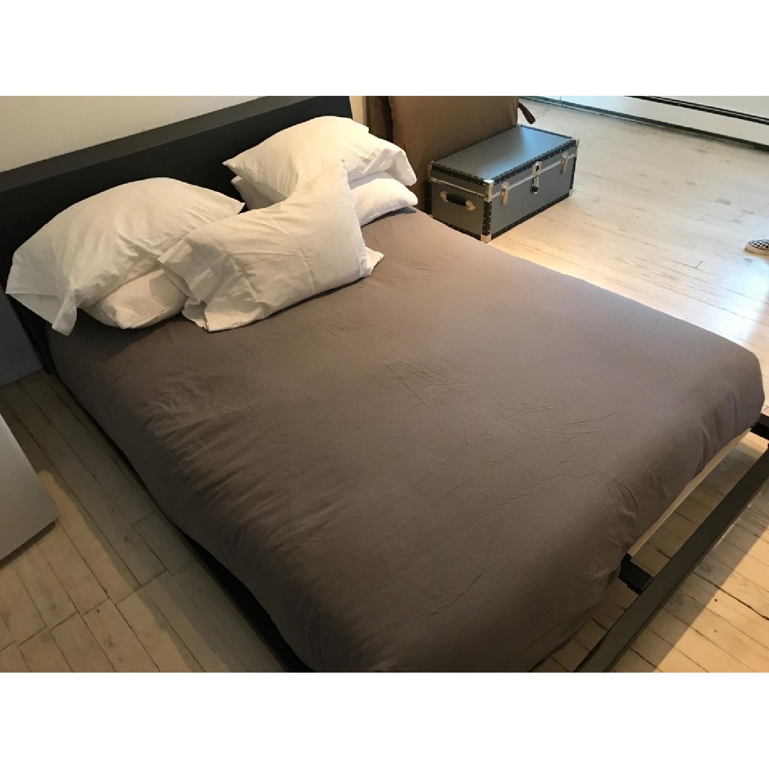 CB2 Black Metal Queen Size Bed - image-2