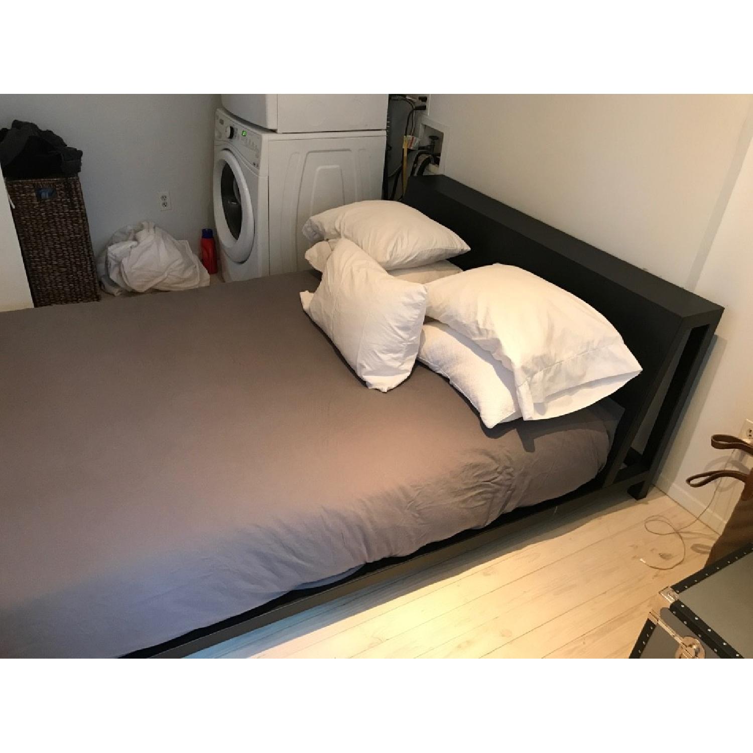 CB2 Black Metal Queen Size Bed - image-3