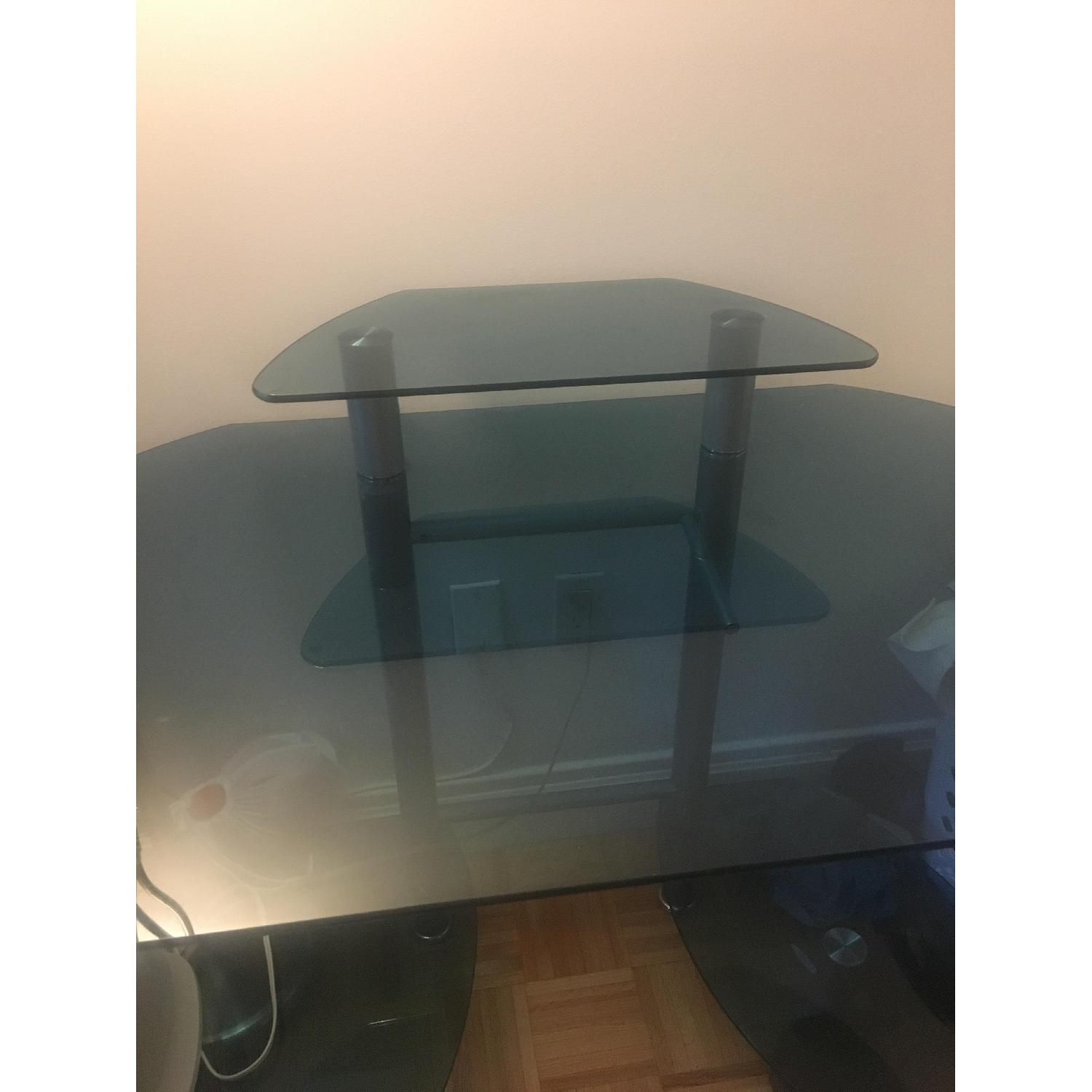 Glass Desk w/ Shelves - image-1