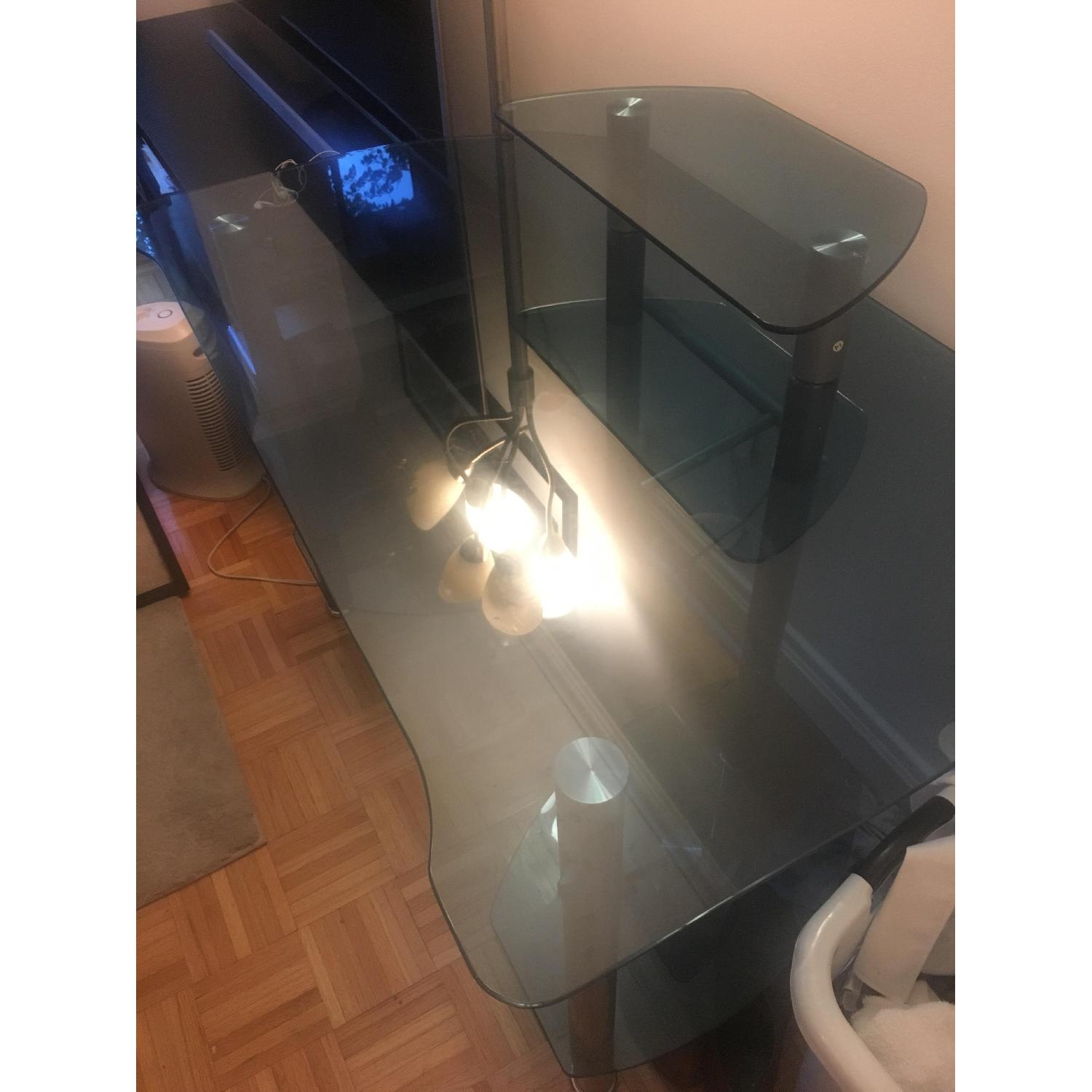 Glass Desk w/ Shelves - image-2